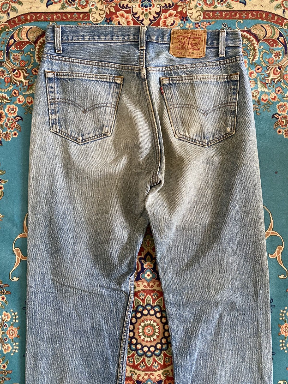 Levi's Vintage 90s Levi’s 501 Distressed Denim Size US 32 / EU 48 - 9 Thumbnail