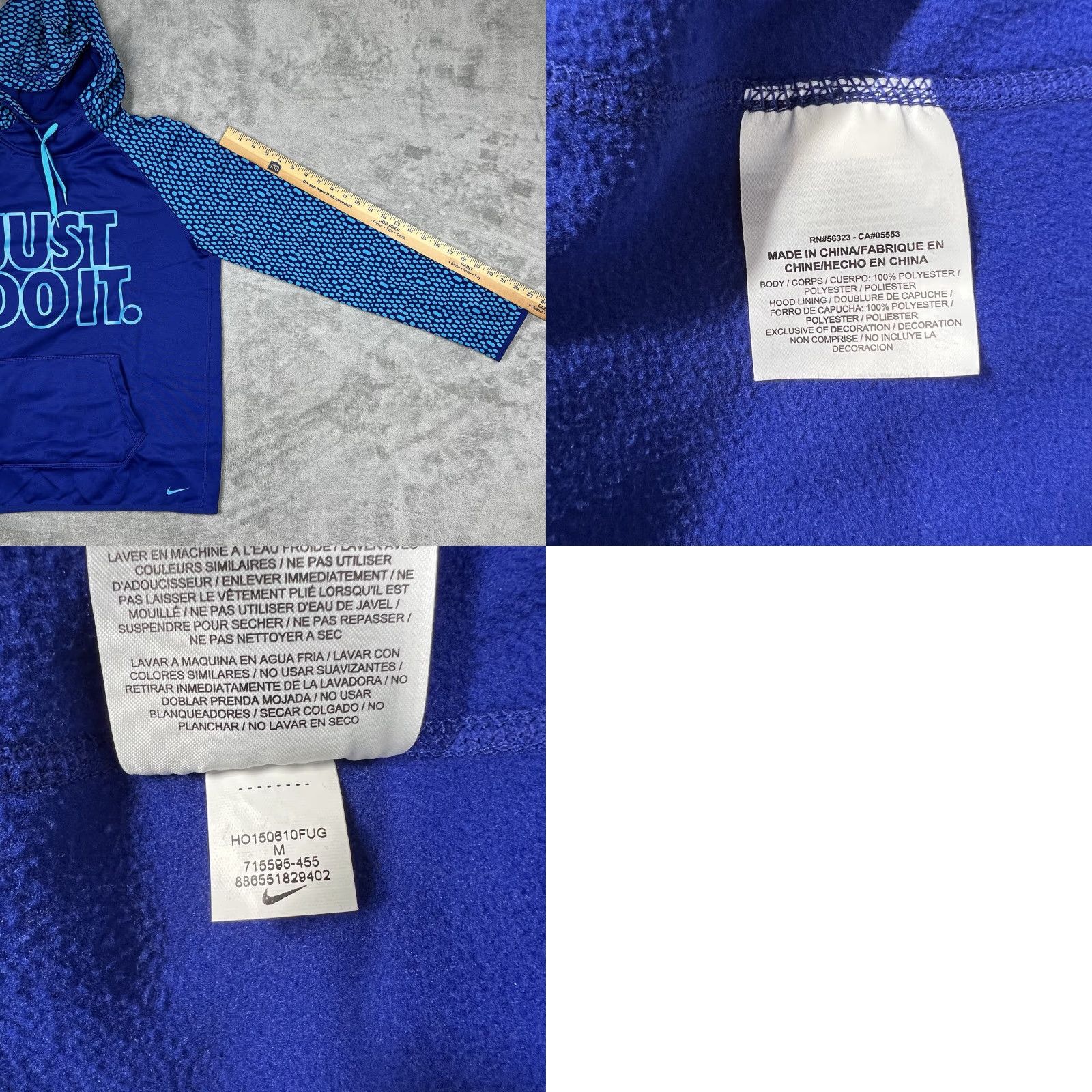 Nike Nike Therma-Fit Hoodie Women's M Blue Just Do It Graphic Pullover All Seasons Sports Regular Size M / US 6-8 / IT 42-44 - 9 Thumbnail