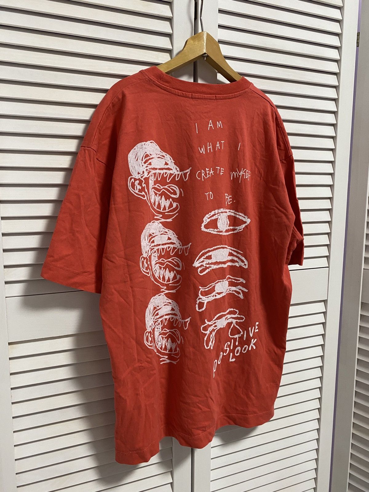 Japanese Brand × Vintage Vintage T-Shirt Tee Positive Look Eyes AvantGarde Japanese Size US L / EU 52-54 / 3 - 4 Thumbnail