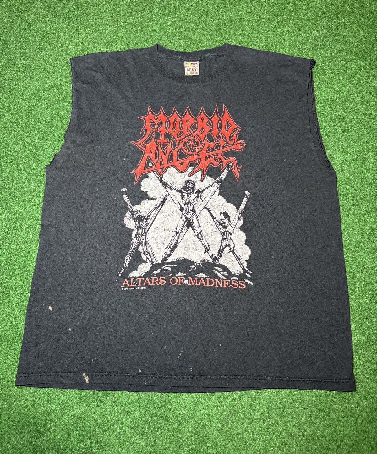 Band Tees × Vintage Y2K Morbid Angel Death Metal Band RARE Cutoff Tank Top Size US XL / EU 56 / 4 - 1 Thumbnail