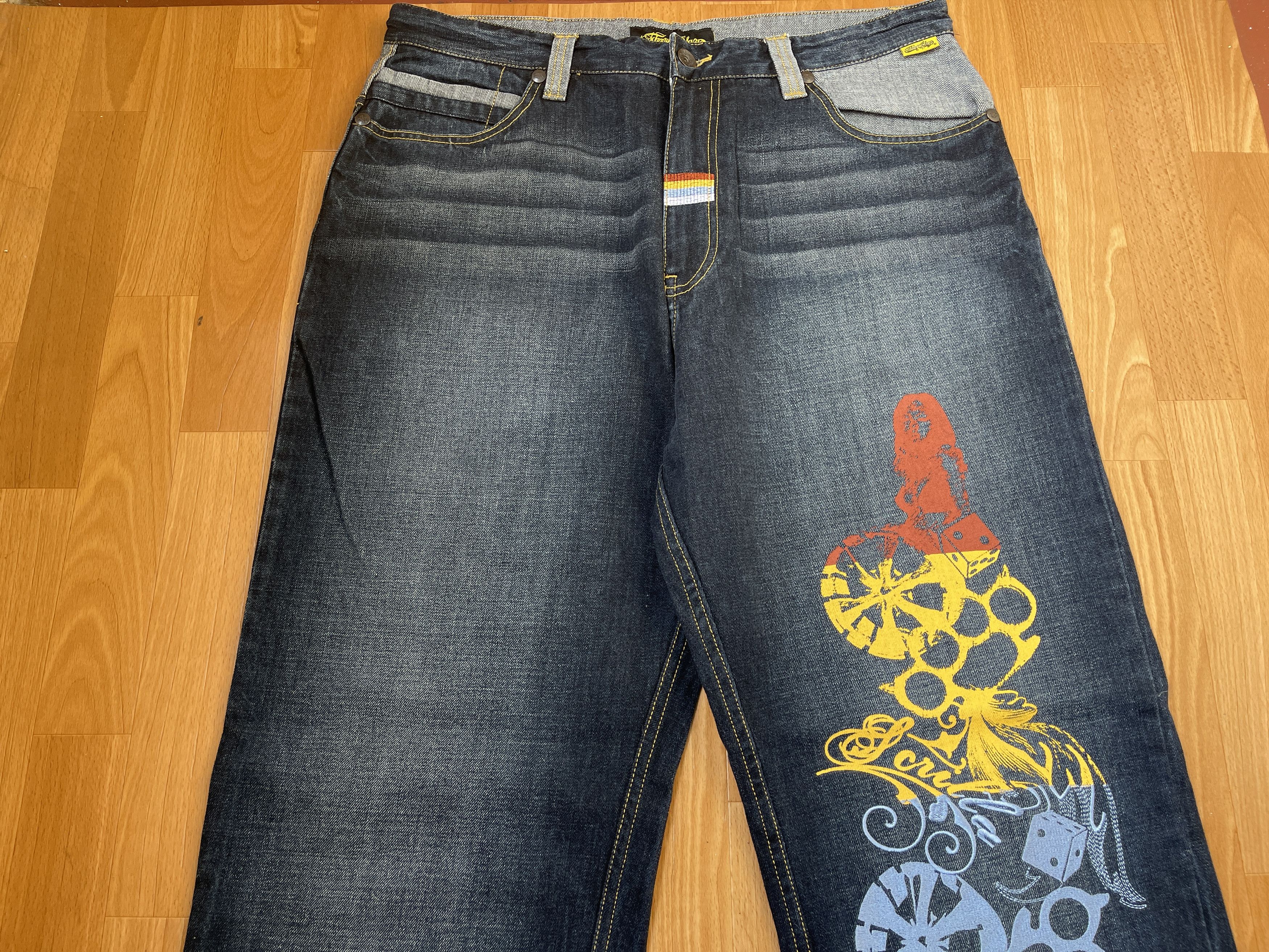 Wu-Tang Clan Johnny Blaze jeans, Wu Wear, vintage hip hop baggy, 90s 38 Size US 38 / EU 54 - 9 Thumbnail