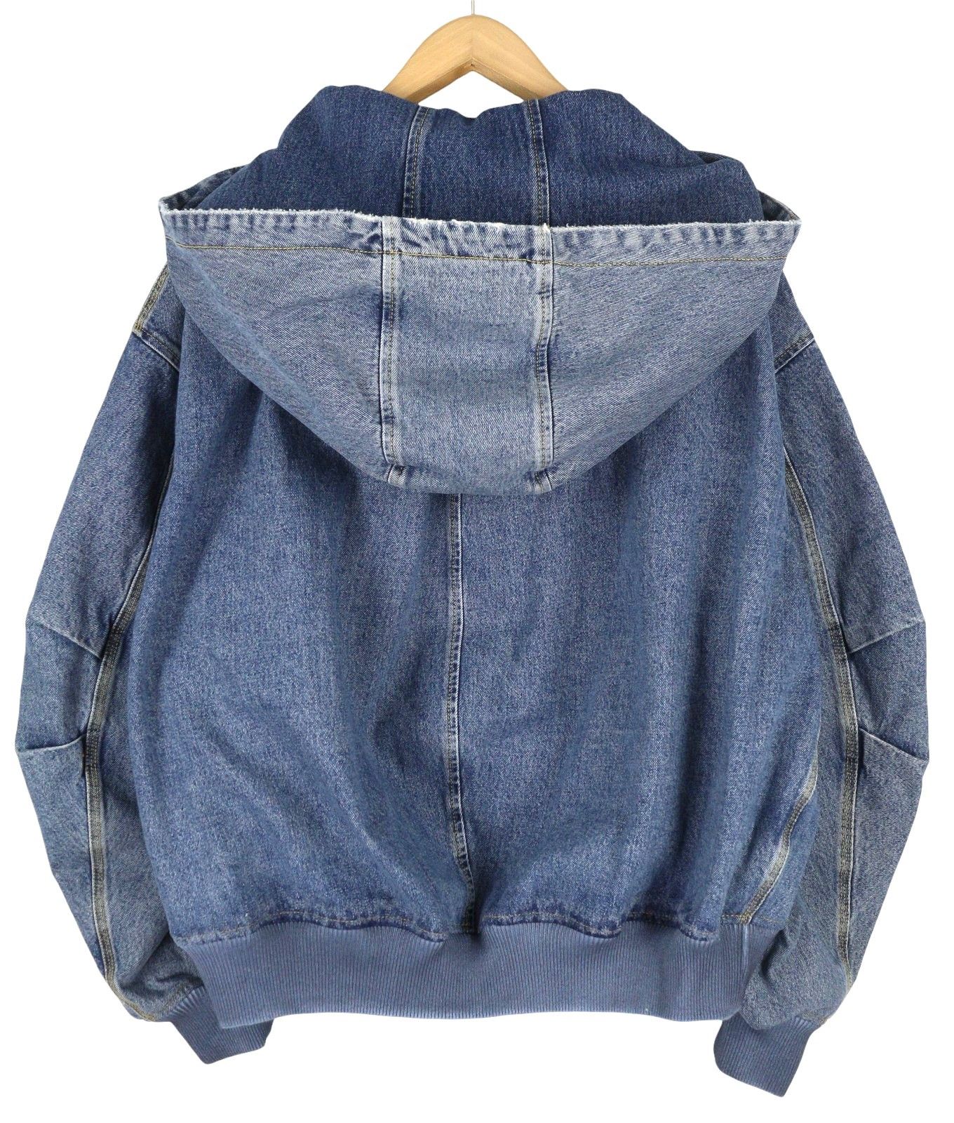 The Attico 38 Blue Faded Denim Bomber Hooded Oversized 86574 Size M / US 6-8 / IT 42-44 - 4 Thumbnail