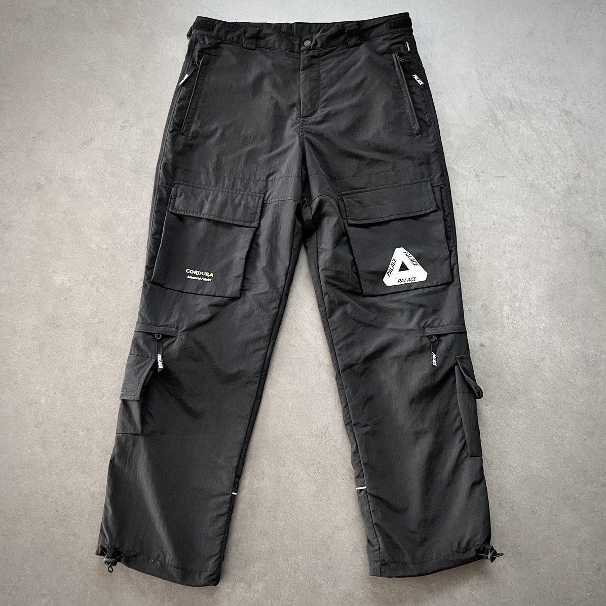 Palace Black 3M CORDURA RS SHELL NYLON CARGO PANTS + STICKERS Size US 32 / EU 48 - 1 Thumbnail