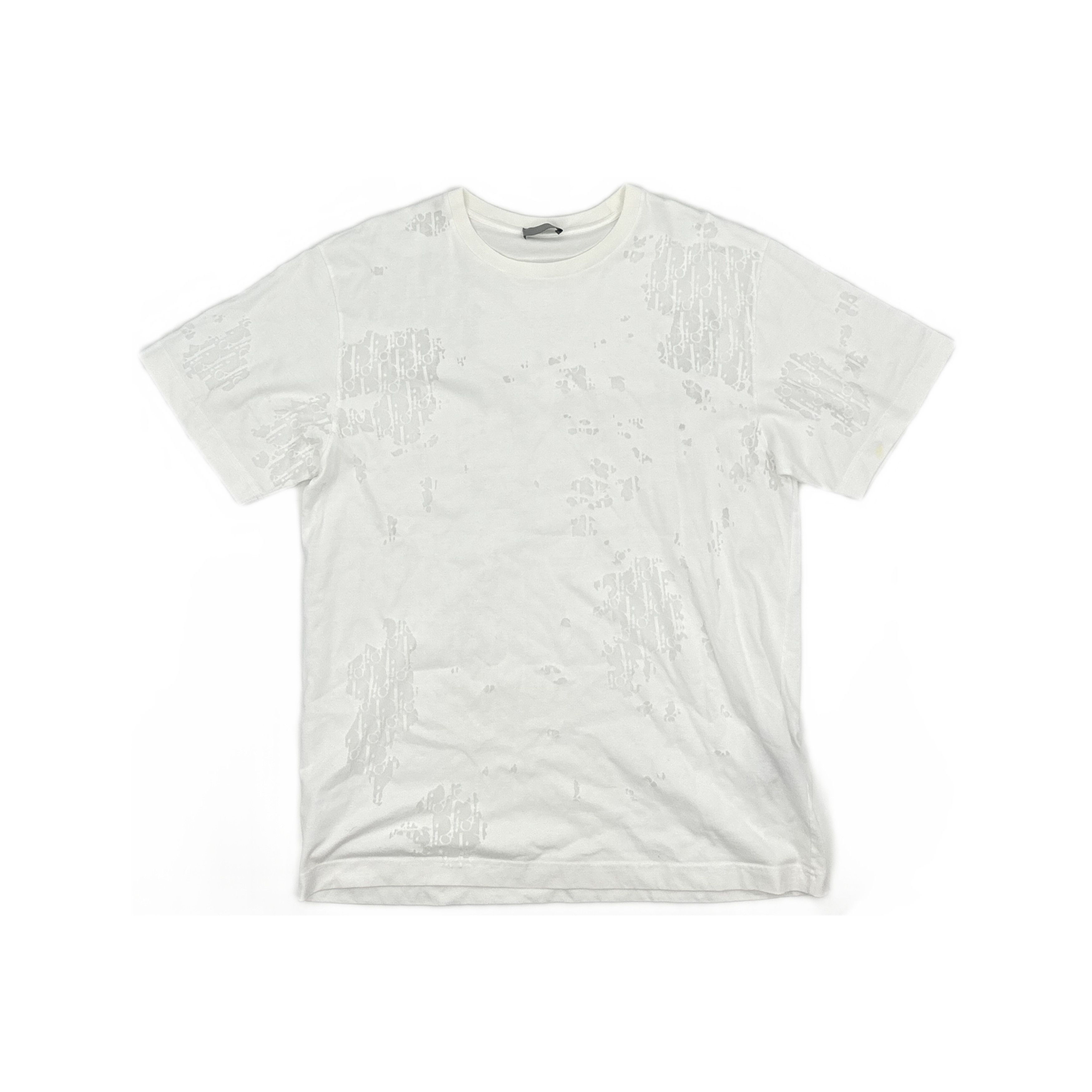 Dior Dior Distressed Oblique T-Shirt XL Size US XL / EU 56 / 4 - 1 Thumbnail