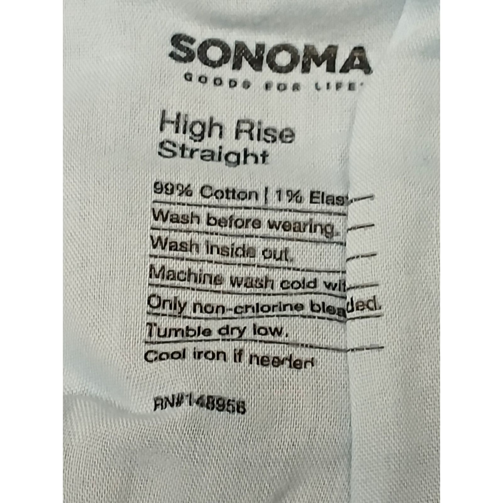 Sonoma Sonoma (22W) High Rise Straight Cotton Blue Denim Jeans Size 22" - 7 Thumbnail