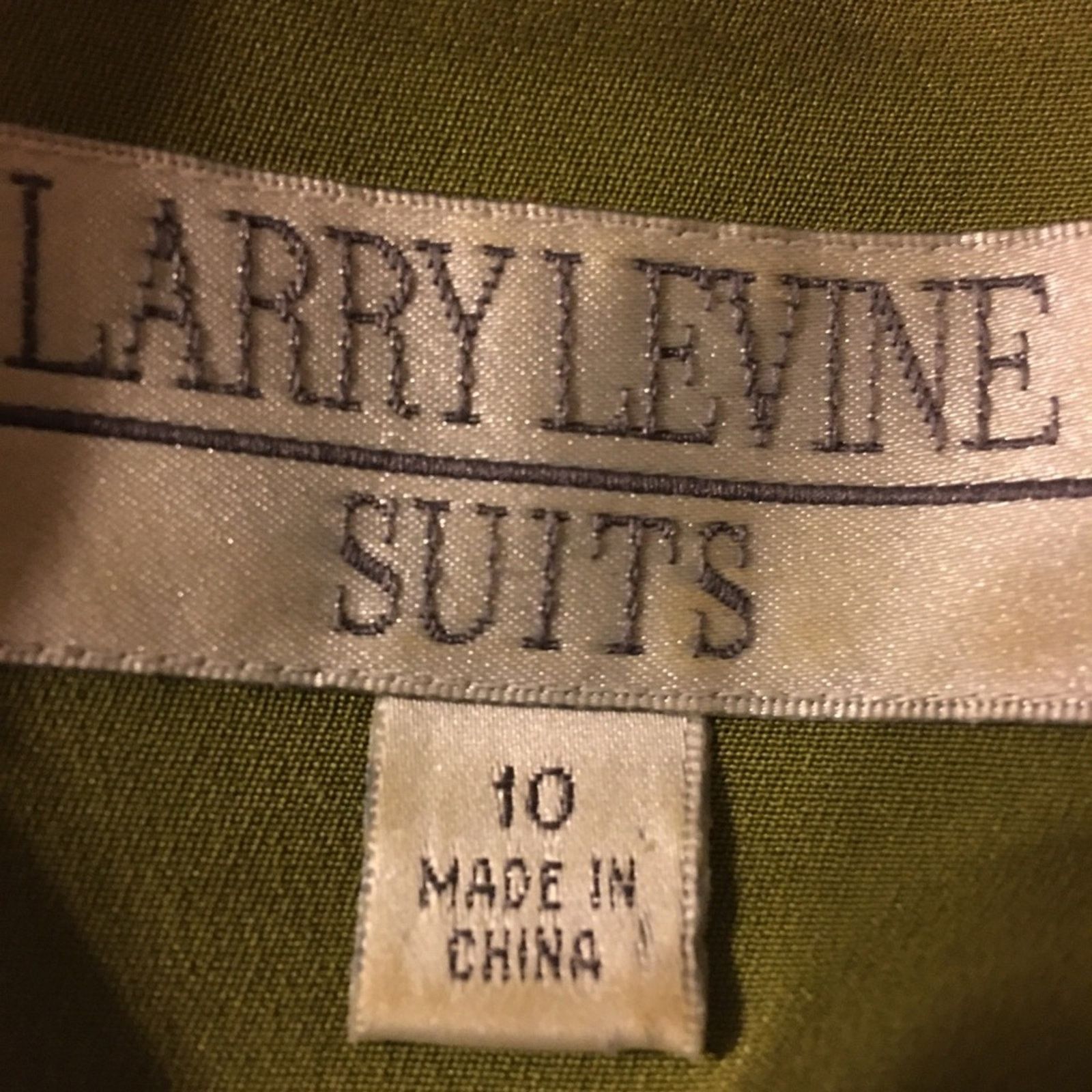 Vintage Vintage Larry Levine moss green silk long jacket Size L / US 10 / IT 46 - 7 Thumbnail