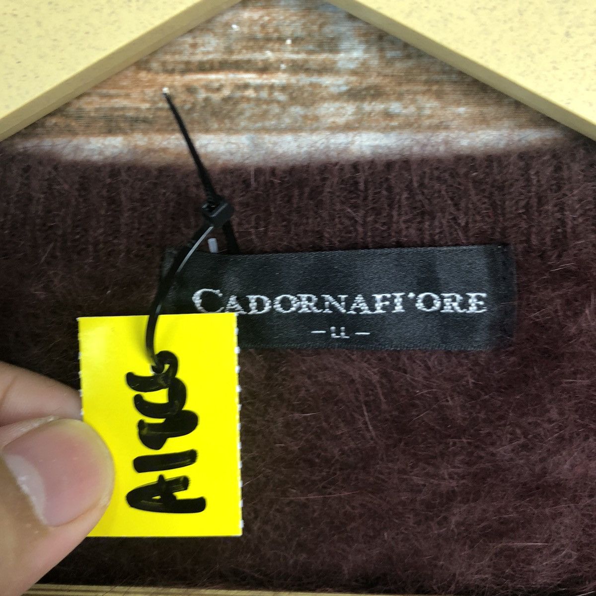 Japanese Brand Candornafi’ore Maroon mohair fur Cardigan Knitwear #A1866 Size M / US 6-8 / IT 42-44 - 9 Thumbnail