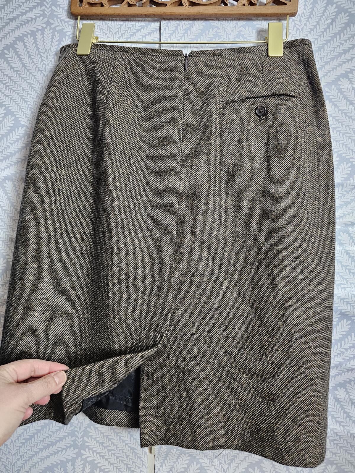 Lauren Ralph Lauren Ralph Lauren Skirt Brown Womens Size 12 Wool Tweed Size XL / US 12-14 / IT 48-50 - 5 Thumbnail