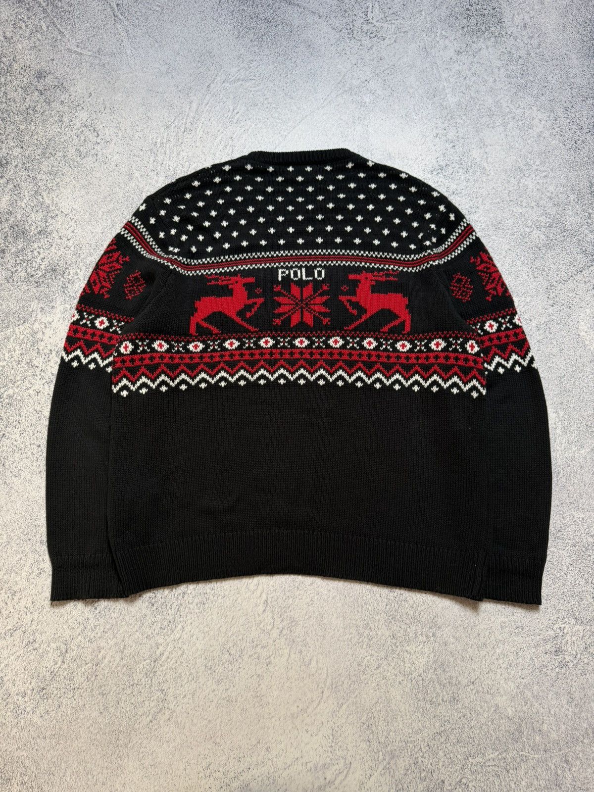 Polo Ralph Lauren RRL Style Fair Isle Nordic Cotton Cashmere Crewneck Sweater Size US XXL / EU 58 / 5 - 11 Thumbnail