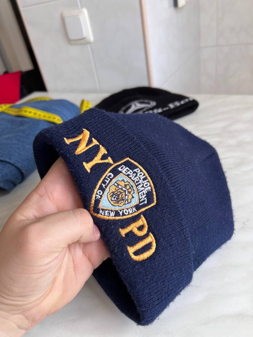 Vintage NYPD New York Police Department 1990 Beanie NYC Hat USA COPS Size ONE SIZE - 4 Thumbnail