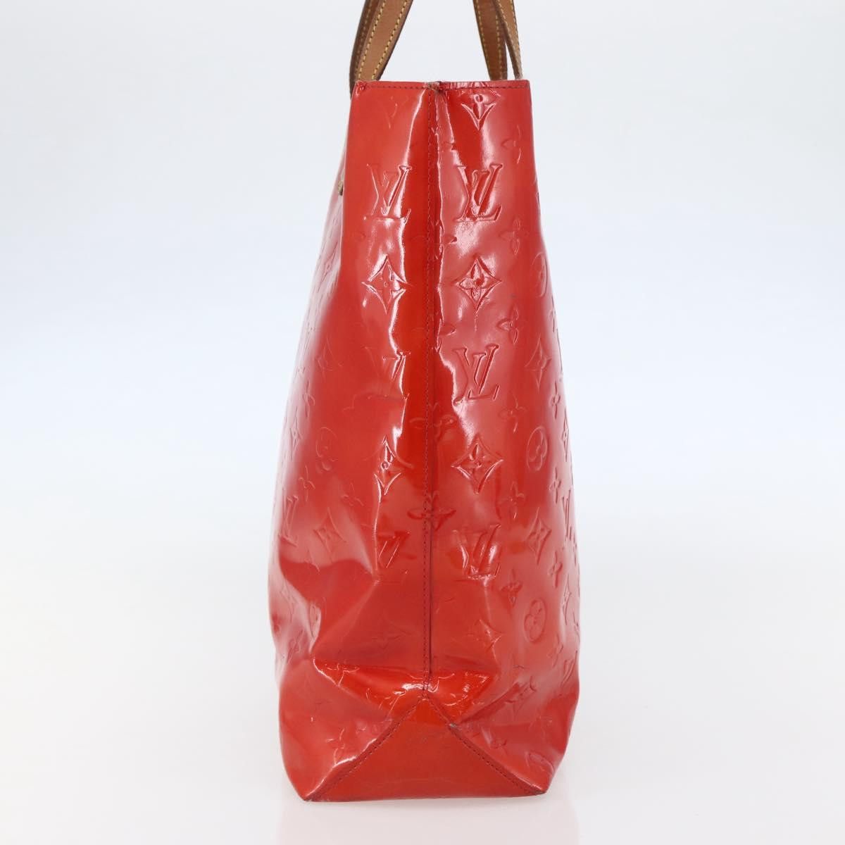 Louis Vuitton LOUIS VUITTON Monogram Vernis Reade MM Hand Bag Red Rouge Size ONE SIZE - 4 Thumbnail