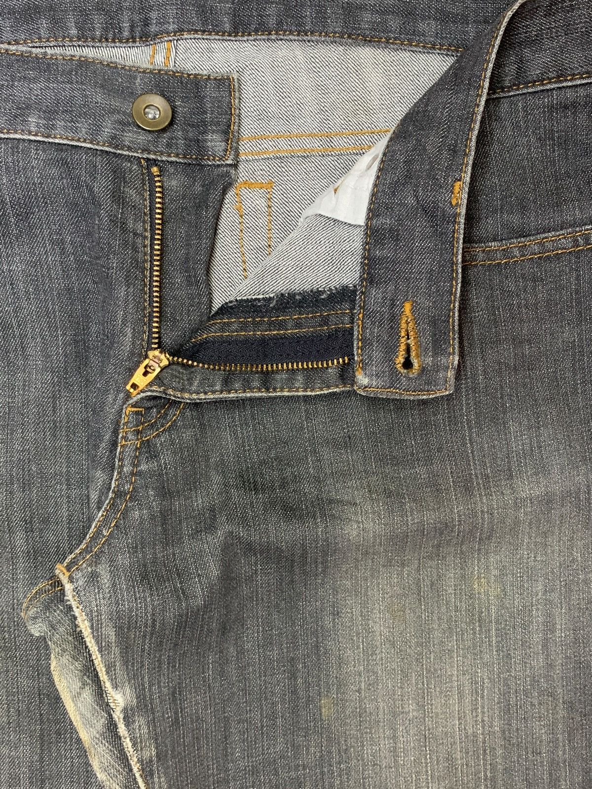 Uniqlo Vintage Japanese Uniqlo Mud Wash Style Flared Jeans Size 33" - 9 Thumbnail