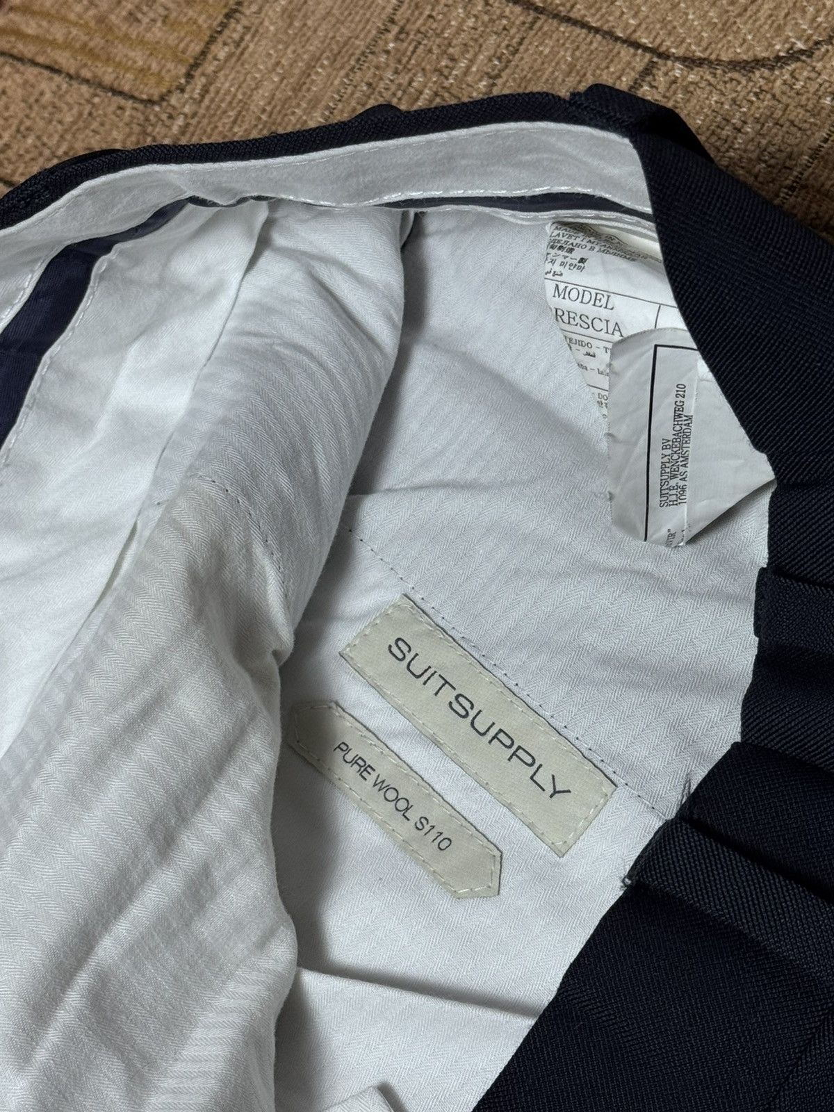 Suitsupply Suitsupply Pure Wool Lazio Single Breasted Suit Jacket Pants Size 46S - 18 Thumbnail