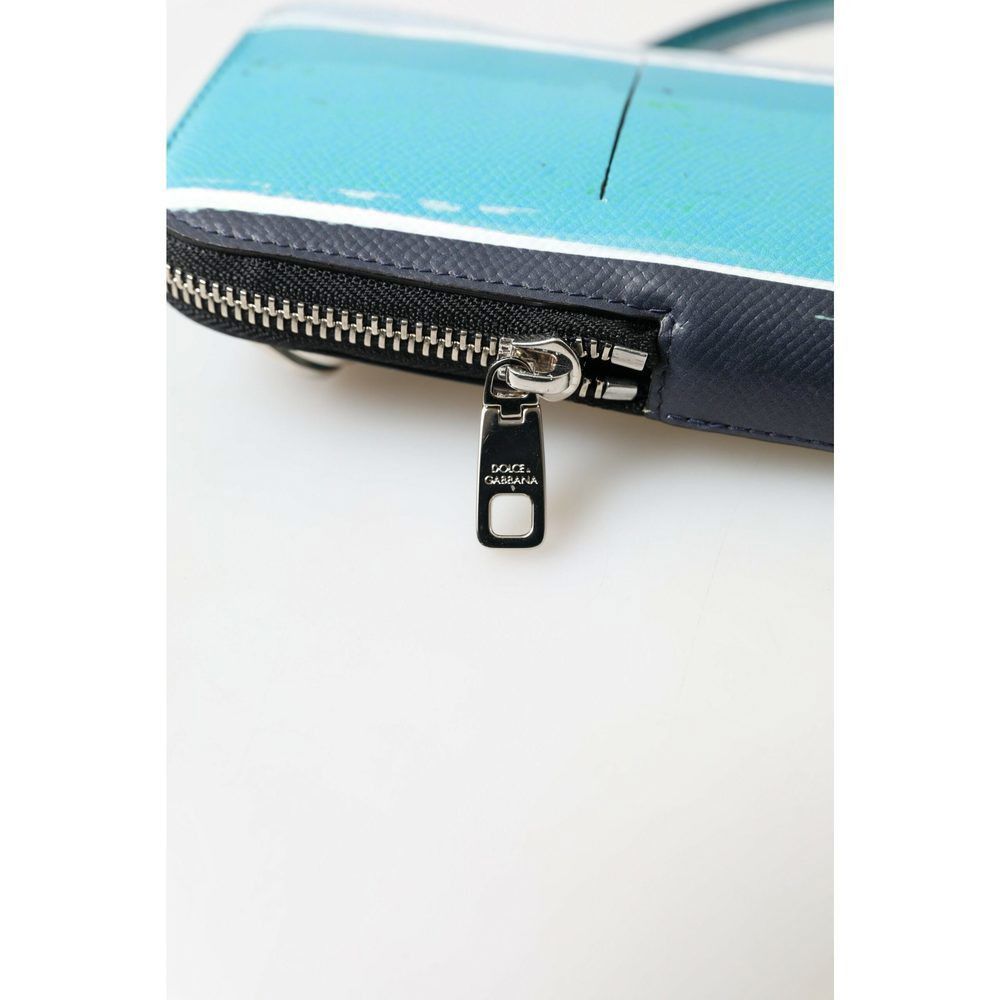 Dolce & Gabbana Dolce & Gabbana Blue Leather Men Purse Crossbody Sling Phone Size ONE SIZE - 3 Thumbnail