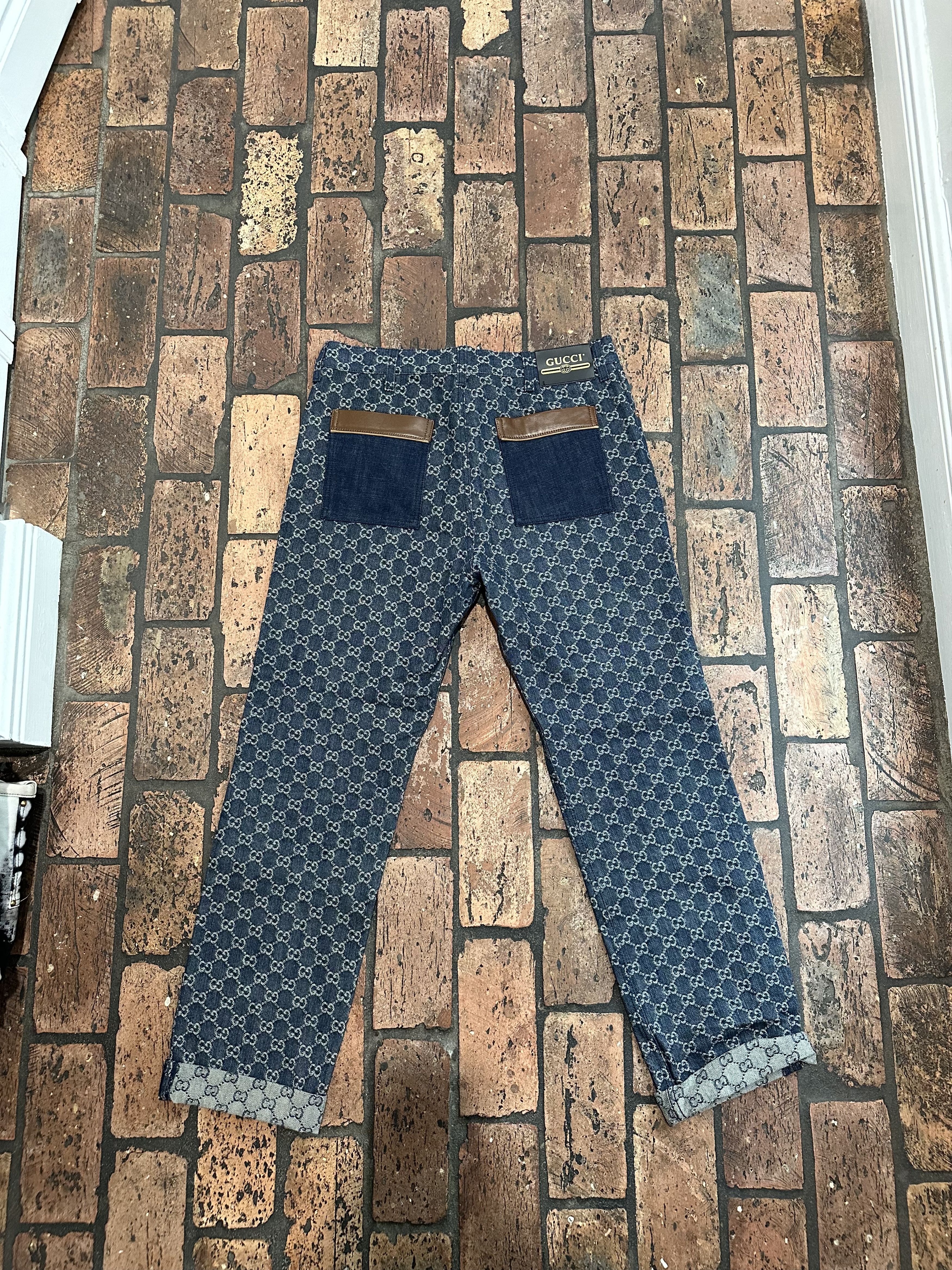 Gucci Gucci Monogram Denim Pant Size US 34 / EU 50 - 2 Thumbnail