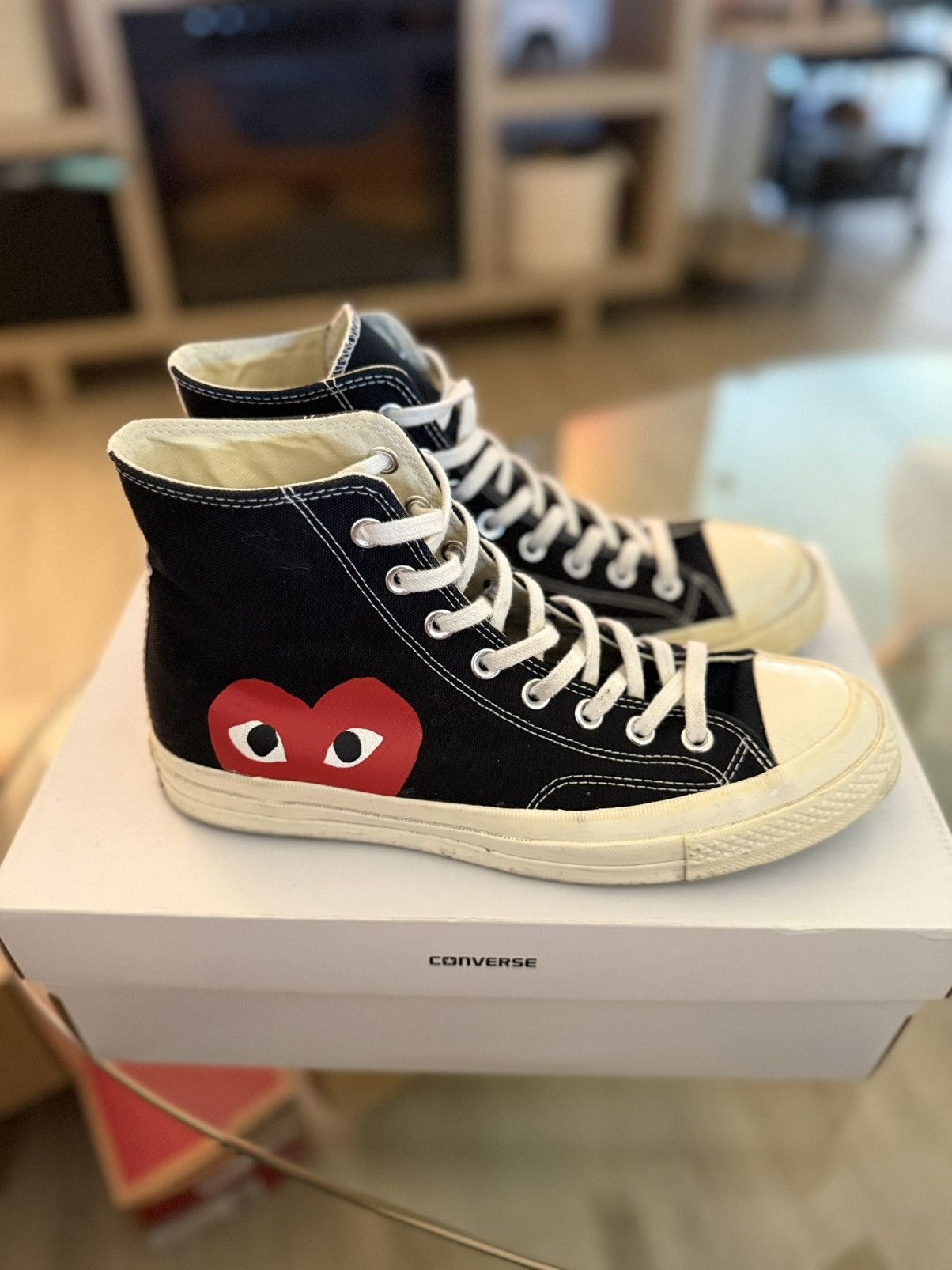 Comme des Garcons × Converse Converse Play Comme Des Garcons All Star Hi Top Size 8 Size US 8 / EU 41 - 1 Thumbnail