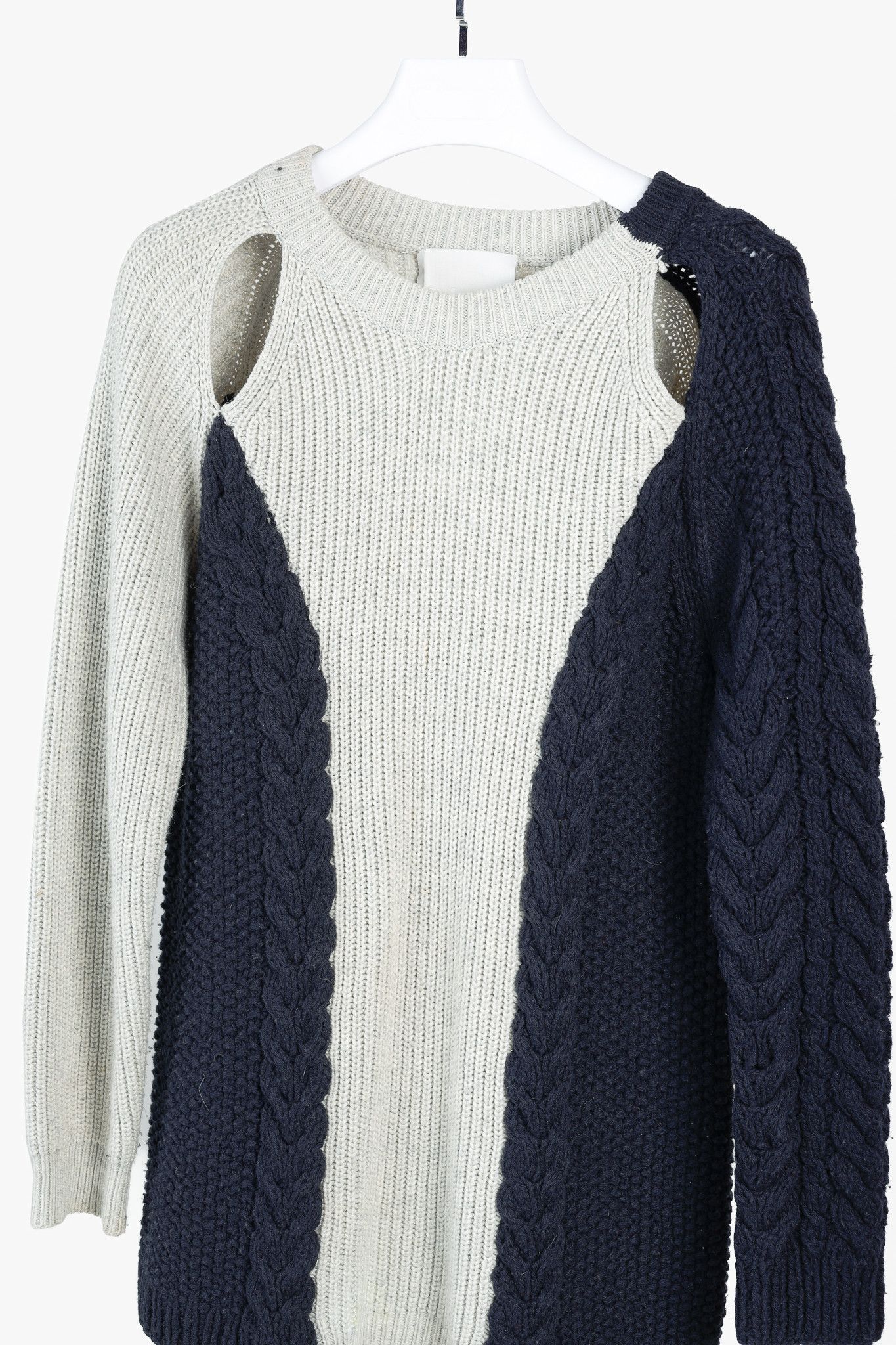 3.1 Phillip Lim 3.1 Phillip Lim AW/12 Runway Cable-Knit Cutout Sweater Size M / US 6-8 / IT 42-44 - 3 Thumbnail