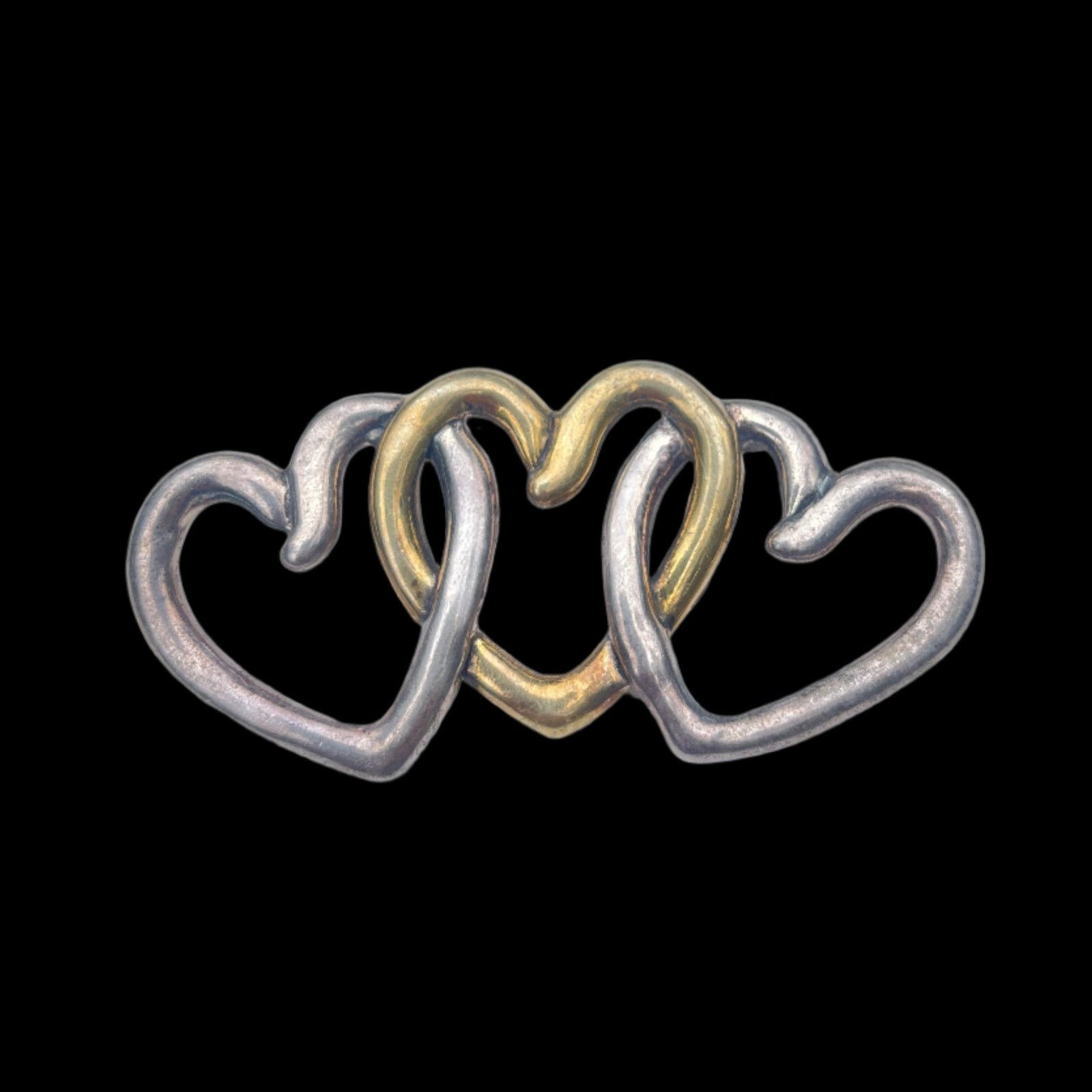 Vintage Vintage Bat Ami Signed Heart Brooch - Sterling Silver Size ONE SIZE - 1 Thumbnail