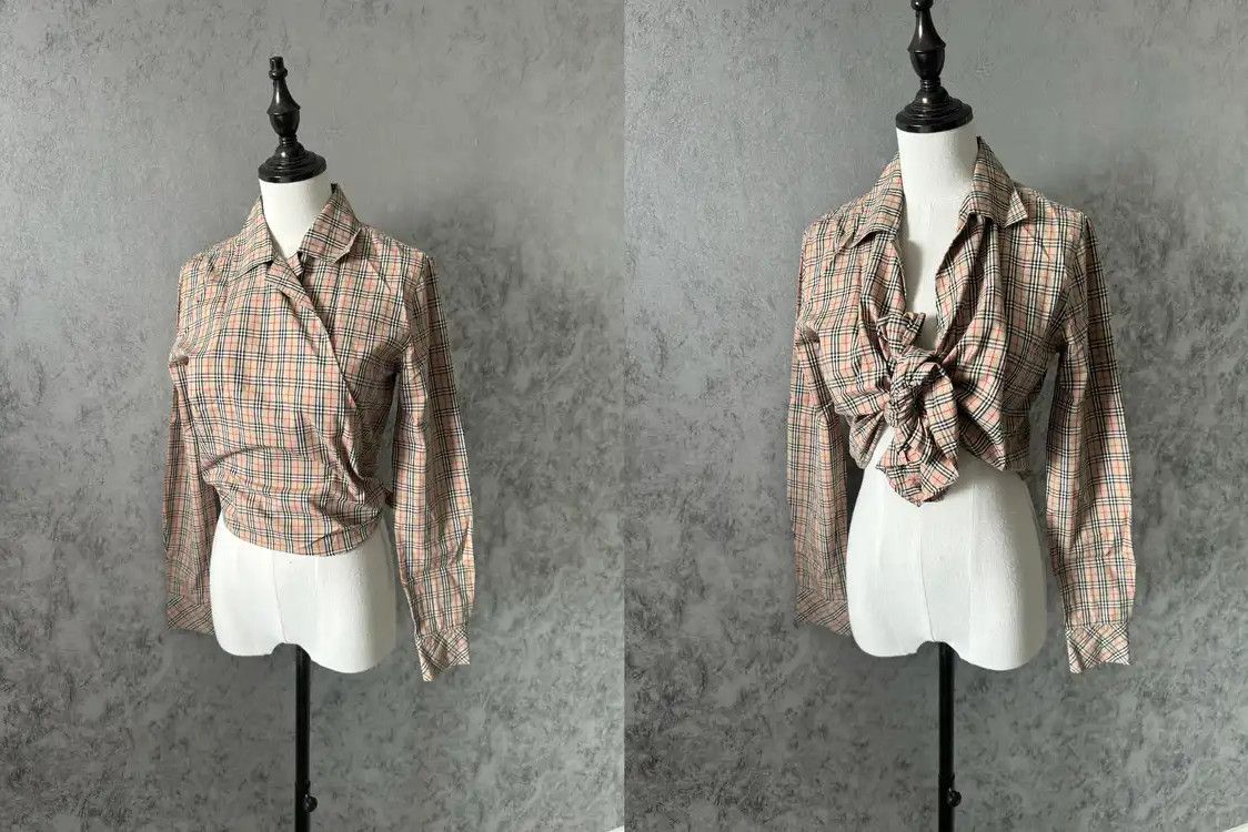 Burberry Burberry Khaki Long Sleeve Cropped Shirt Size M / US 6-8 / IT 42-44 - 1 Thumbnail