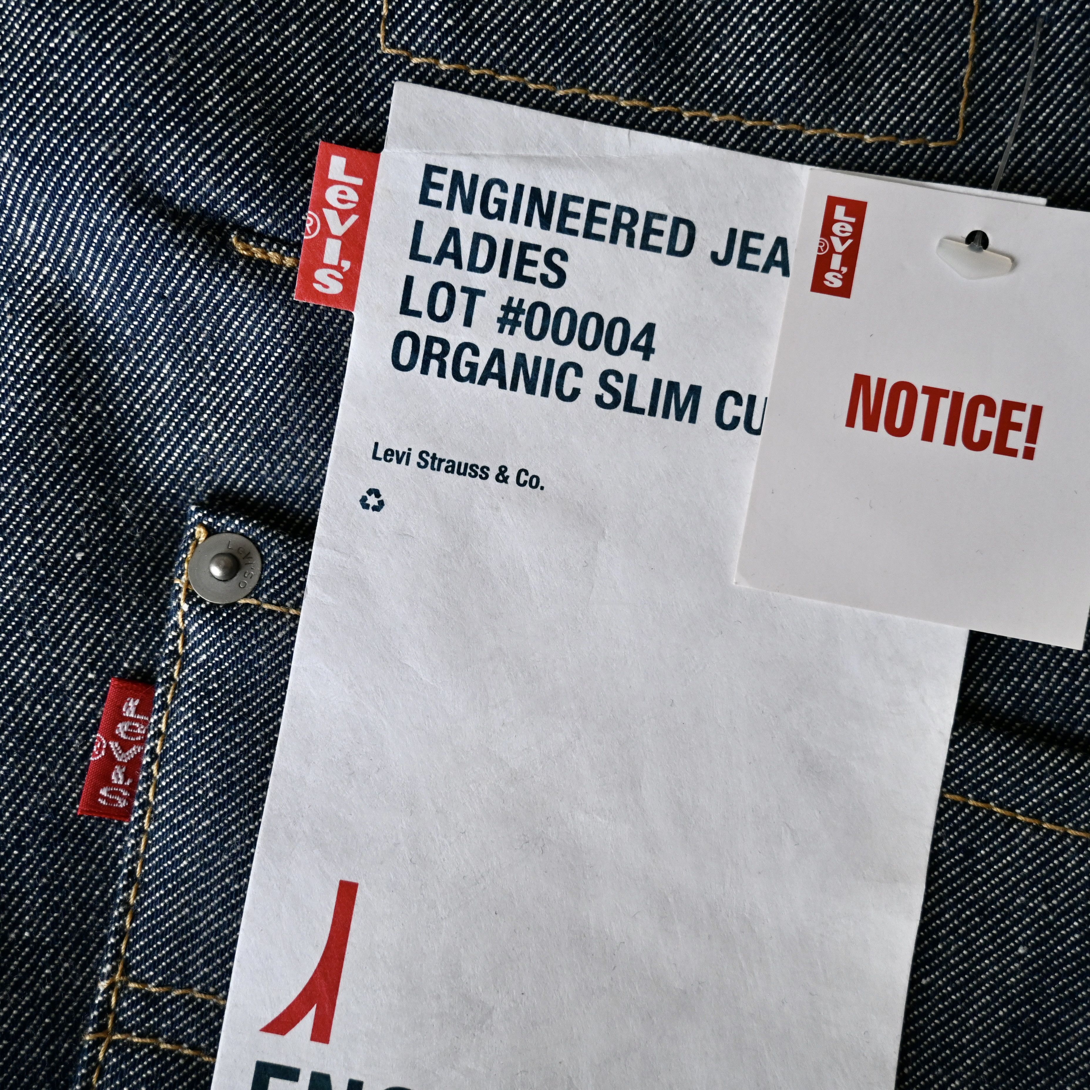 Levi's DEADSTOCK 2000s Levi's ENGINEERED JEANS "ORGANIC SLIM", blue Size 30" / US 8 / IT 44 - 16 Thumbnail
