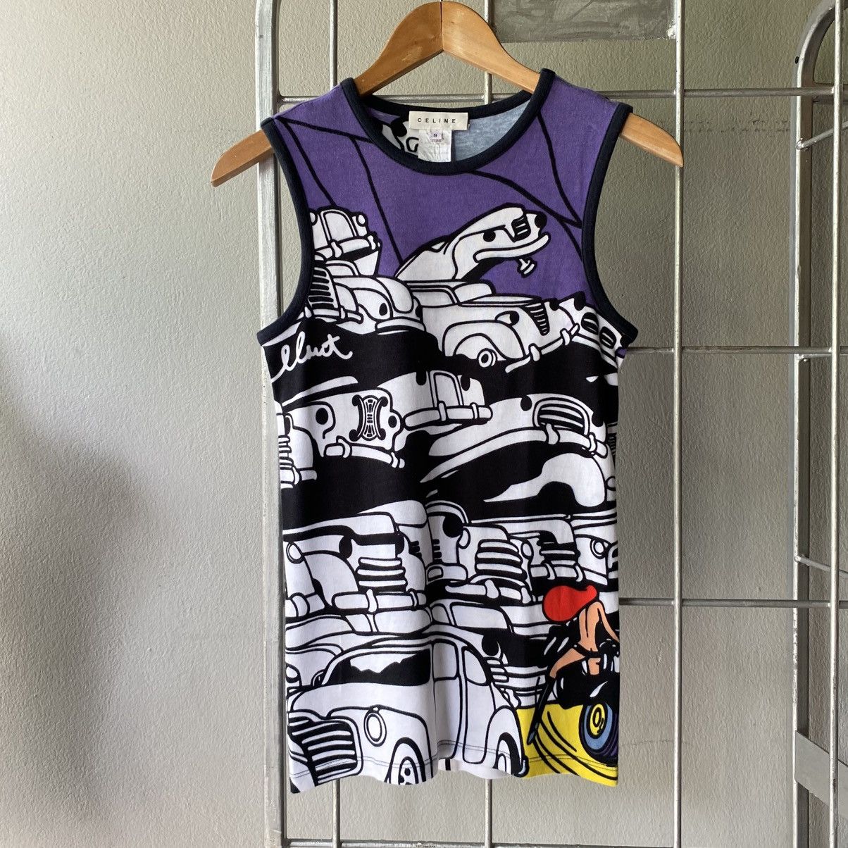 Celine CELINE Retro Cars Sleeveless Tee Size S / US 4 / IT 40 - 11 Thumbnail