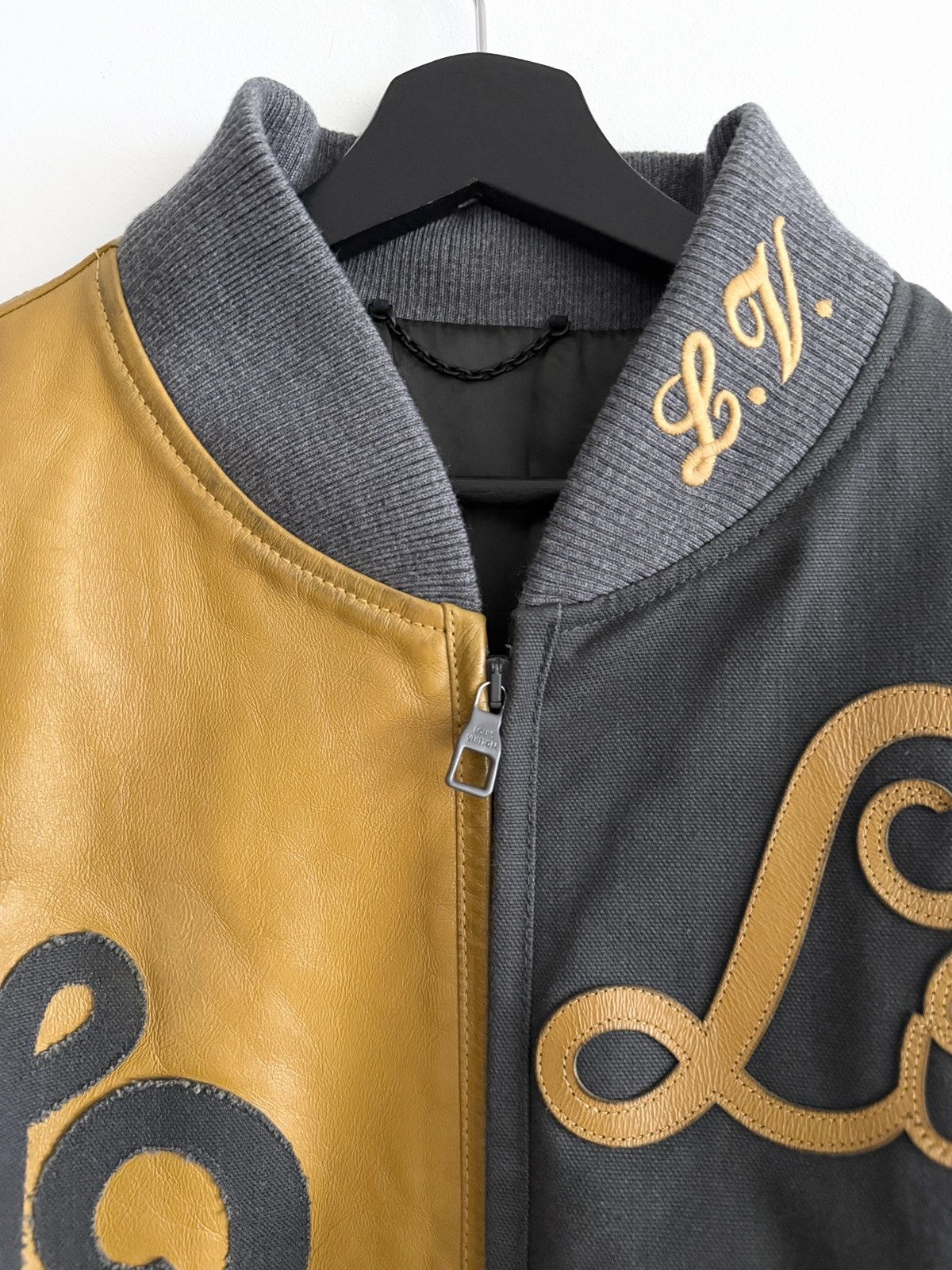 Louis Vuitton RARE! Louis Vuitton Leather & Canvas Bomber Jacket Size US L / EU 52-54 / 3 - 4 Thumbnail