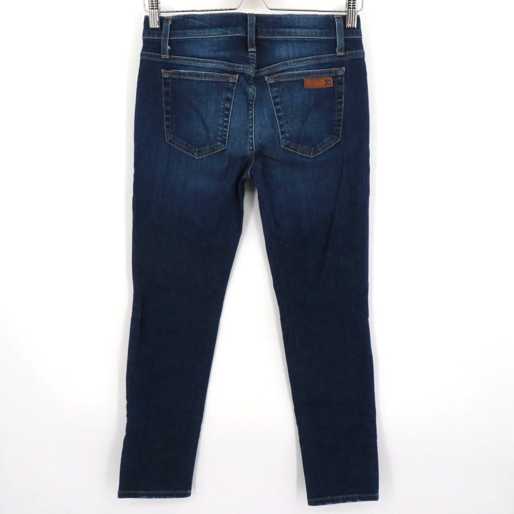 Vintage Joes Jeans Women 26 Straight Ankle Solid Dark Blue Wash Denim Pants Cotton Blend - 5-Pocket Style Regular Fit Size 26" / US 2 / IT 38 - 4 Thumbnail