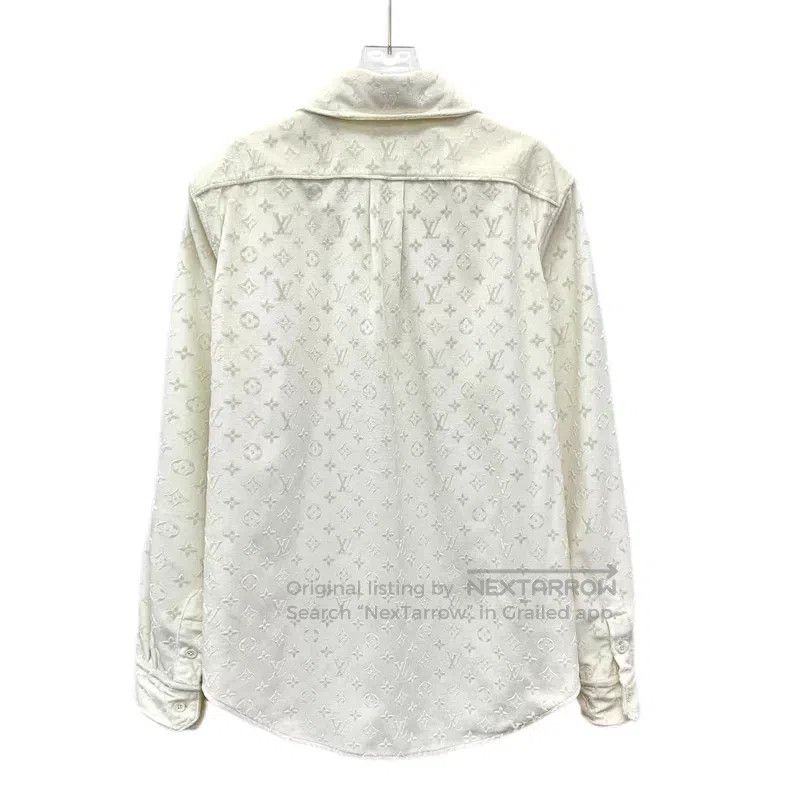 Louis Vuitton Louis Vuitton 22 beige logo presbyopic full-print lapel si Size US XL / EU 56 / 4 - 2 Thumbnail