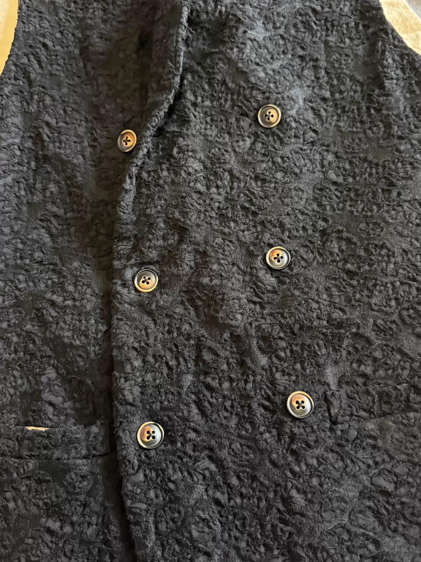 Uma Wang UMA WANG Men's Double-Breasted Shawl Collar Wool Vest Size US S / EU 44-46 / 1 - 3 Thumbnail