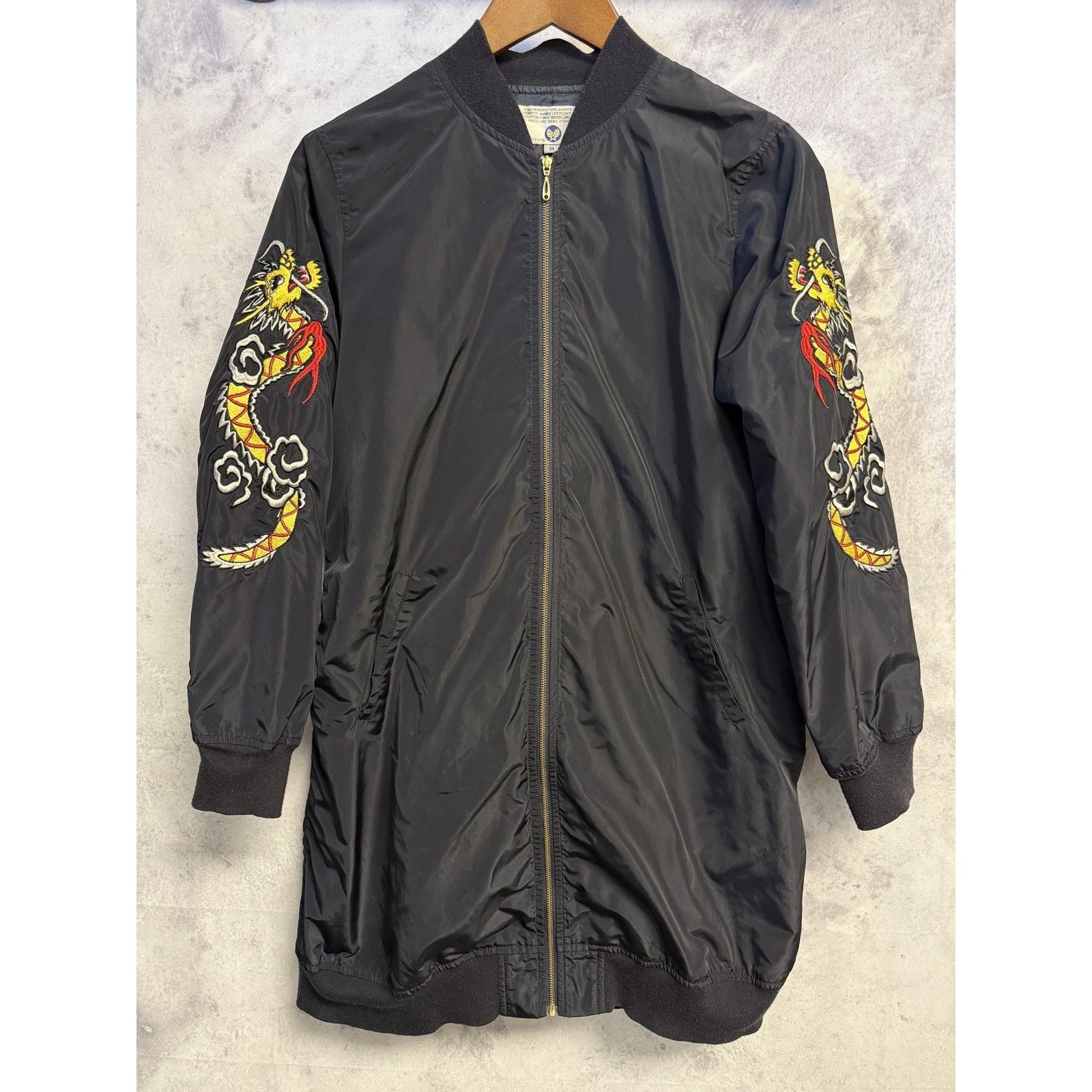 Avirex × Vintage Avirex Souvenir Jacket Mens Medium Black Japanese Embroidere Size US M / EU 48-50 / 2 - 2 Thumbnail