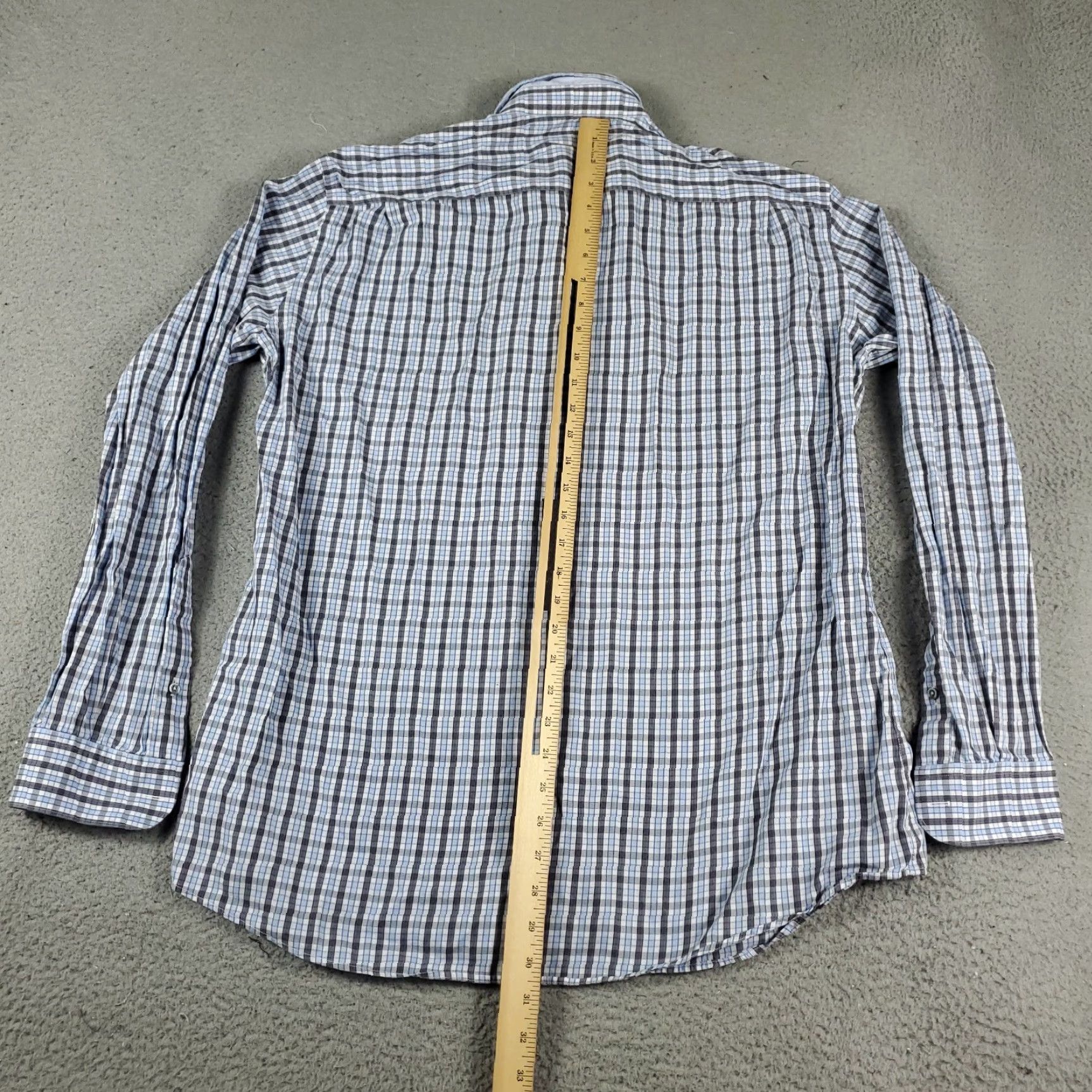 Ermenegildo Zegna Ermenegildo Zegna Blue Plaid Button-Up Shirt Men’s XL Long Sleeve Casual Modern Size US XL / EU 56 / 4 - 3 Thumbnail