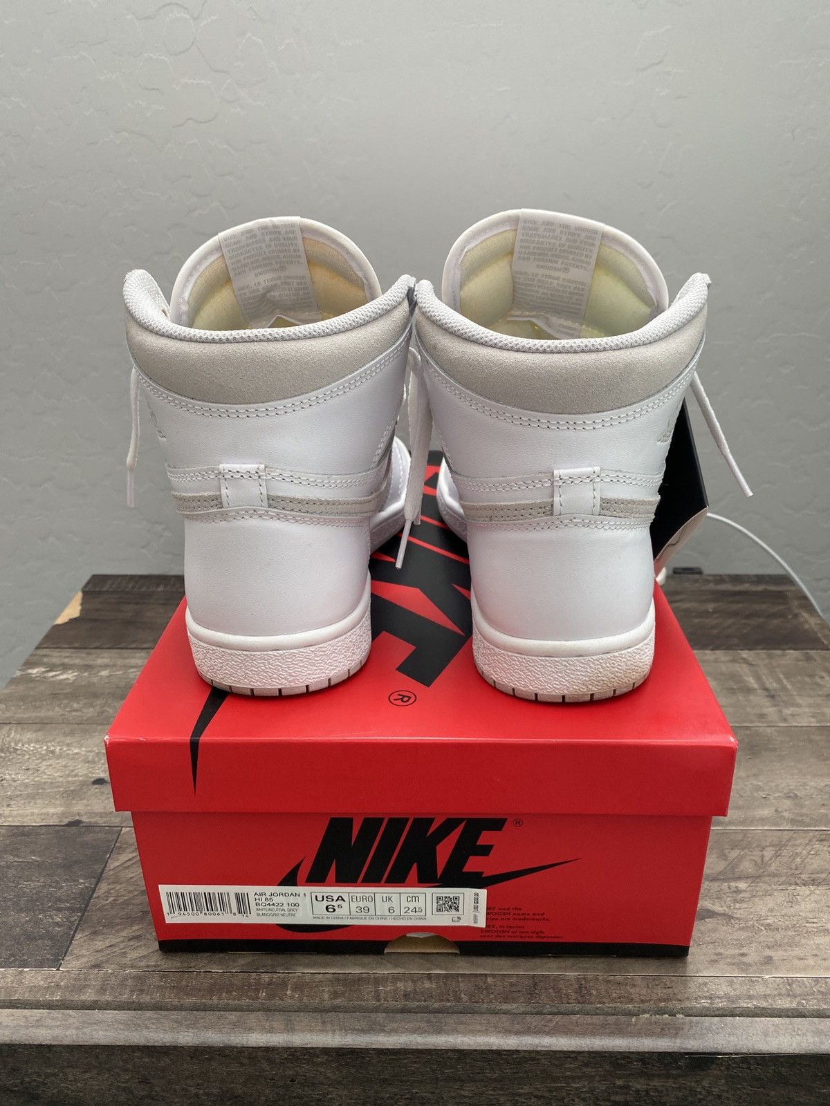 Jordan Brand × Nike Jordan 1 HI ‘85 Neutral Grey Size US 6.5 / EU 39-40 - 4 Thumbnail