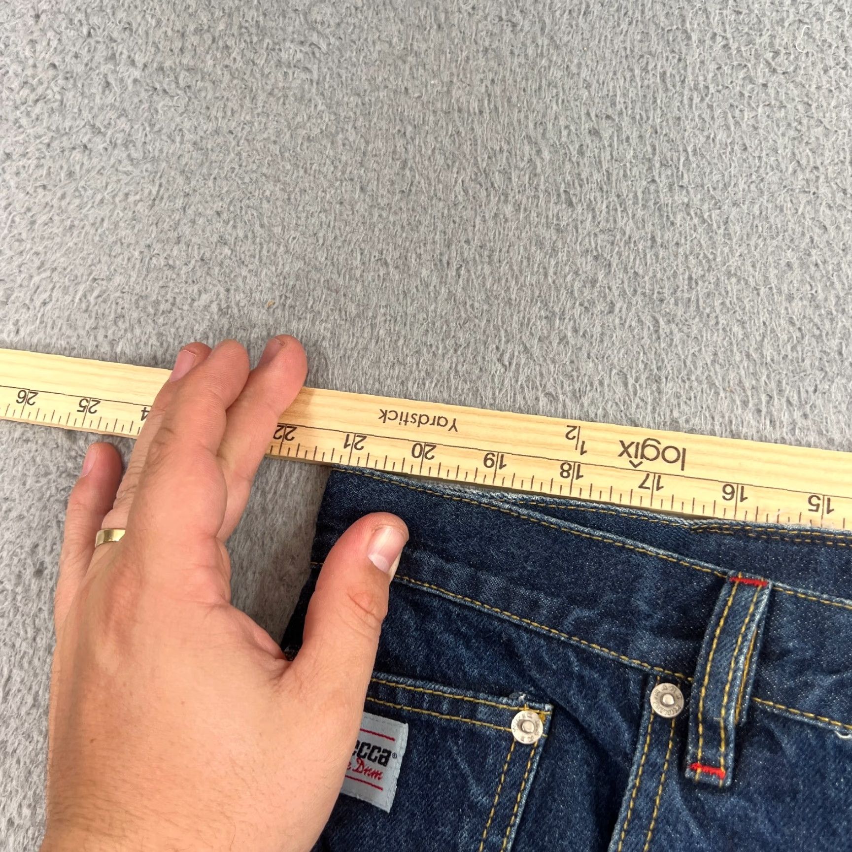 Vintage VINTAGE Mecca Jeans Mens 42x32 High Rise Denim 5-Pocket Baggy Hip Hop Style Size US 42 / EU 58 - 5 Thumbnail