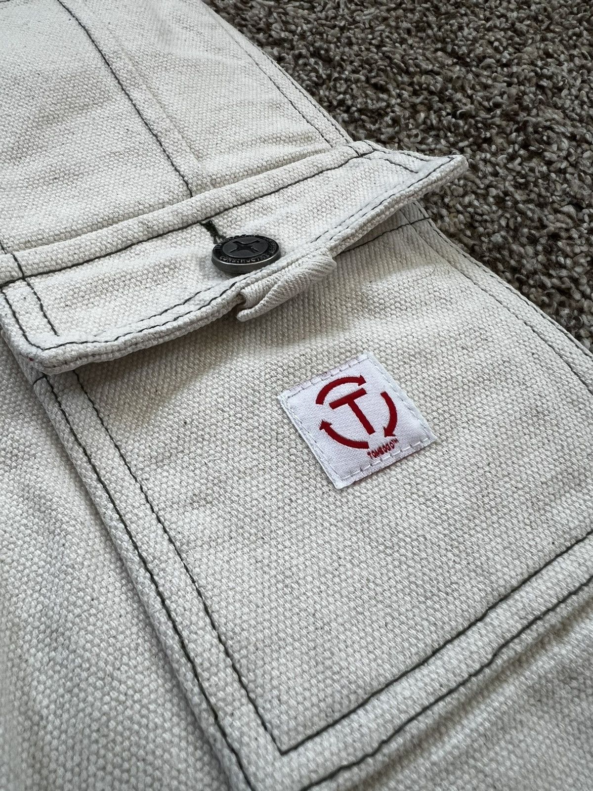 TOMBOGO Beige / Green Convertible Double Knee Pants Size US 33 - 5 Thumbnail