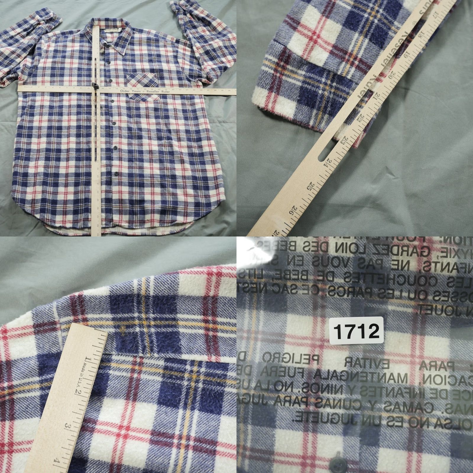 Vintage VINTAGE Northway Trading Co Shirt Mens XXL Blue White Flannel USA Made Heritage Size US XXL / EU 58 / 5 - 8 Thumbnail