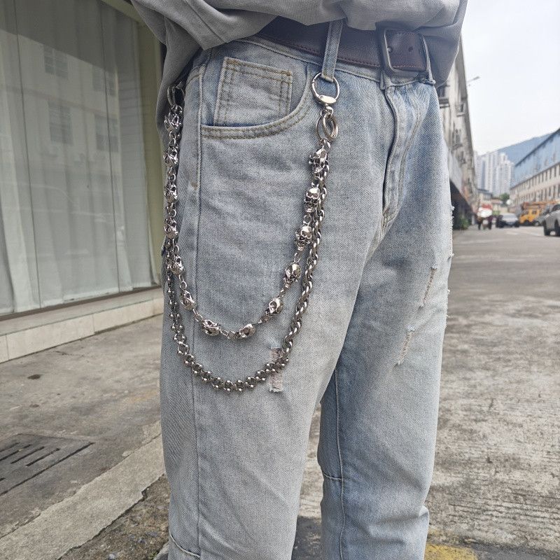 Japanese Brand Retro punk streetweary y2k spike pants pocket wallet chain Size ONE SIZE - 4 Thumbnail