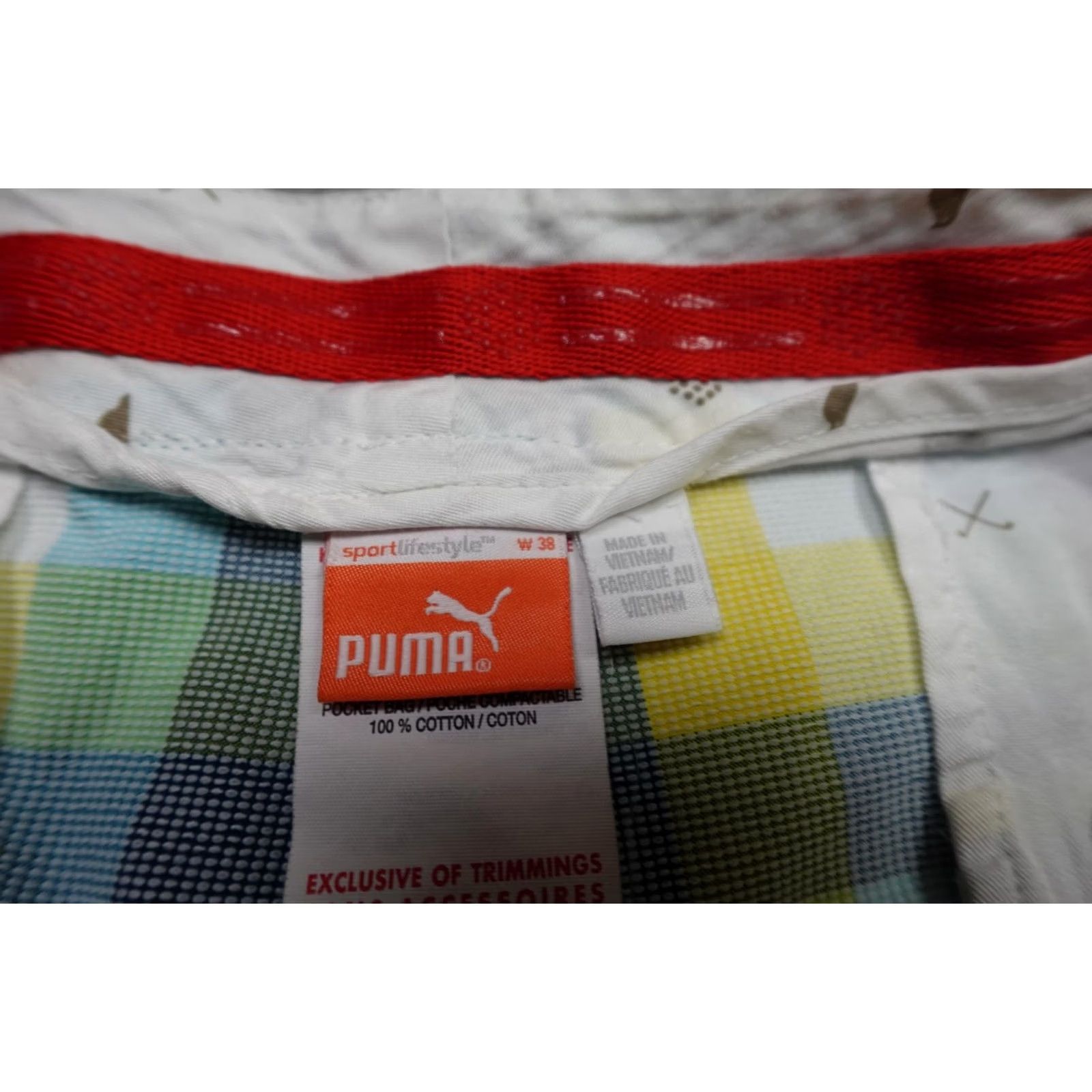 Puma Puma Shorts Mens 38 Plaid Cotton Chino Golf 11 Inseam Performance Stretch Size US 38 / EU 54 - 7 Thumbnail