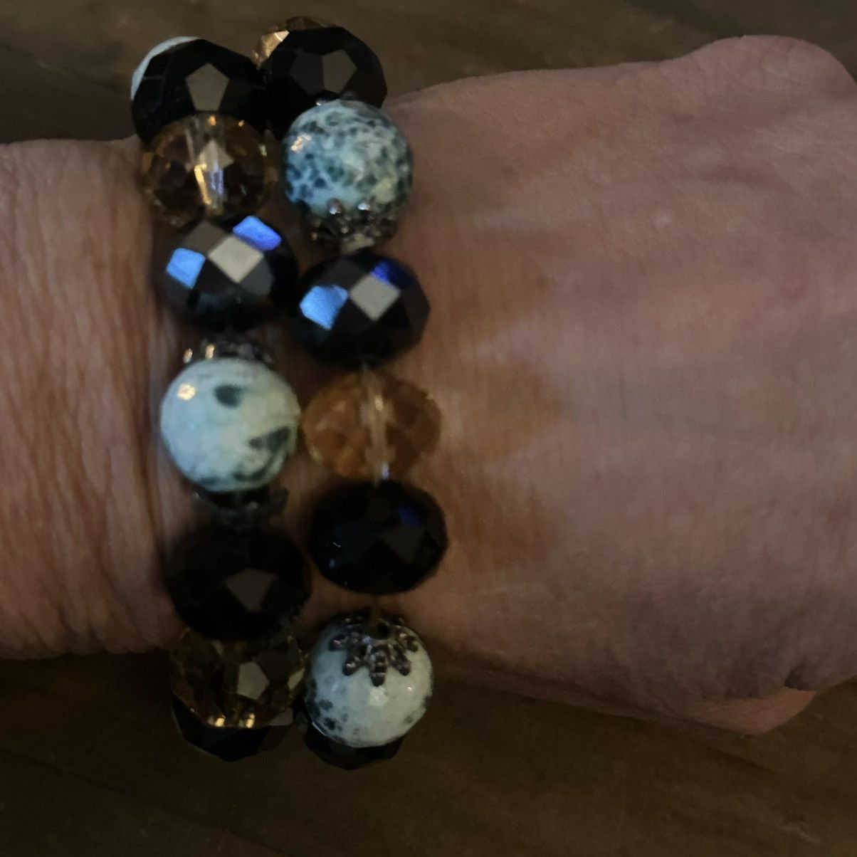 Other Multicolor Czech glass bead stretch bracelets Size ONE SIZE - 2 Thumbnail