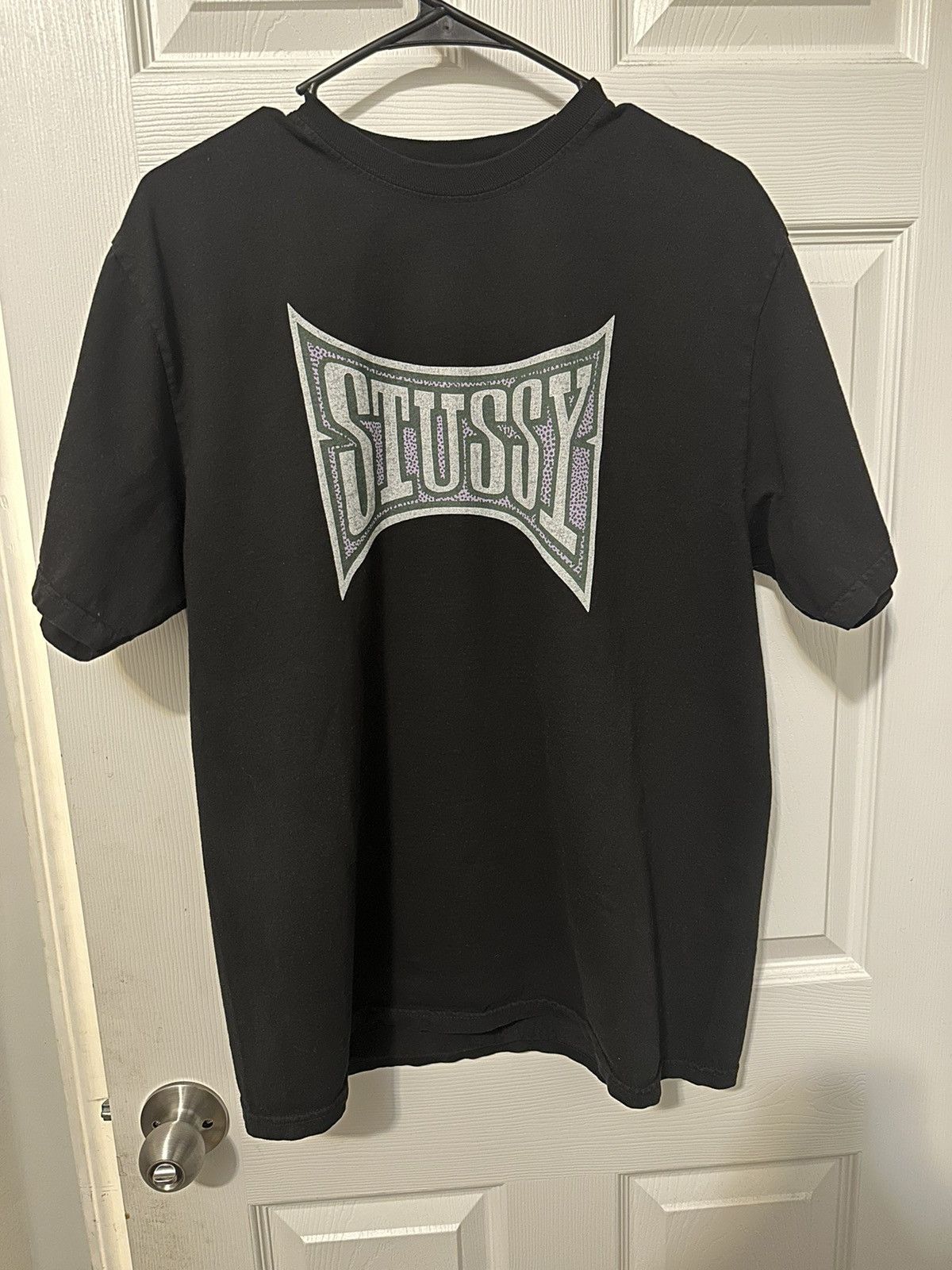 Stüssy Champion Pigment Dyed Tee Size M/Medium Black - Short