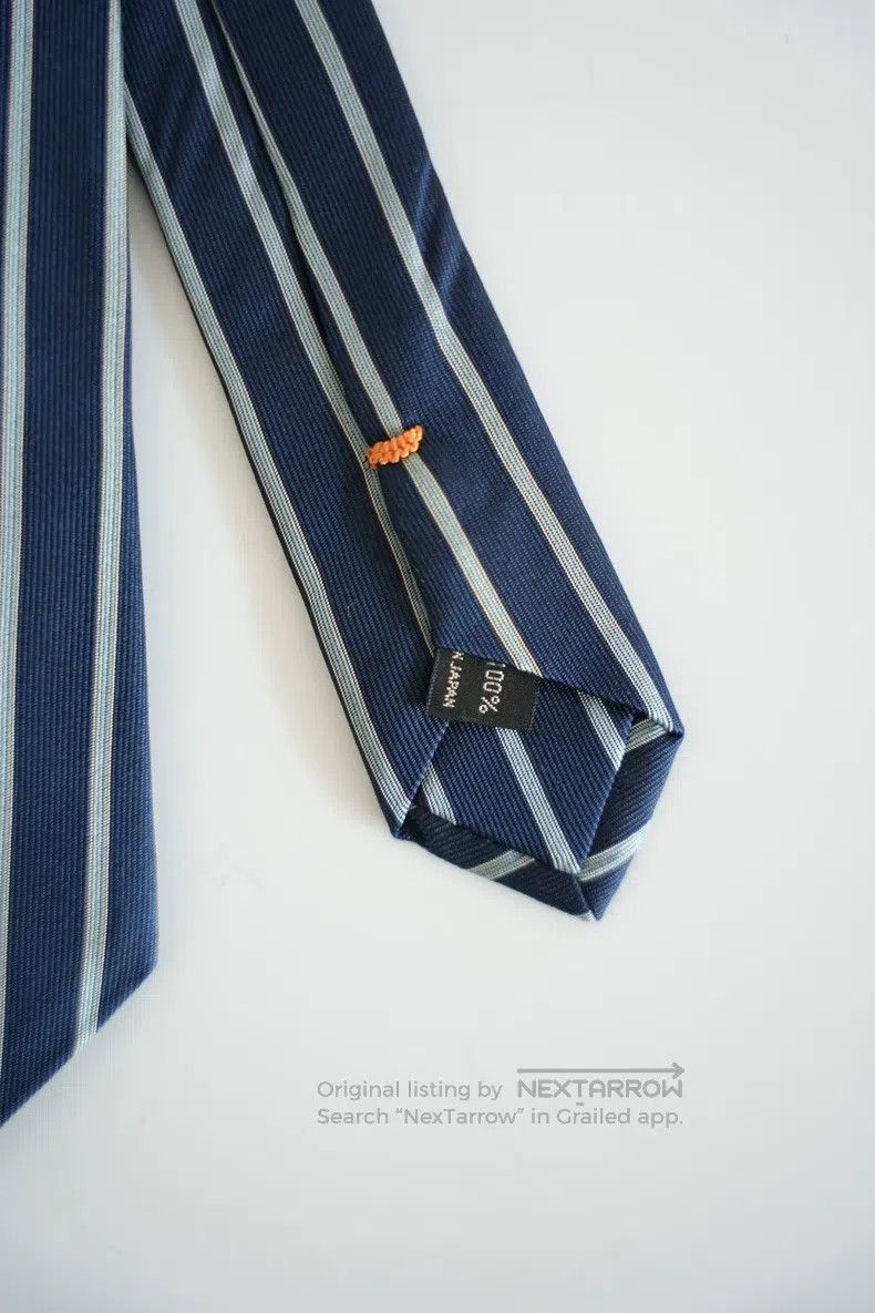Yohji Yamamoto Yohji Yamamoto Blue and white striped silk tie Size ONE SIZE - 3 Thumbnail