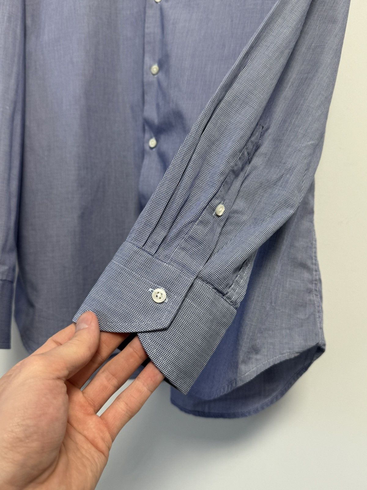Canali Canali Button Up Shirt Blue Luxury Size US L / EU 52-54 / 3 - 8 Thumbnail
