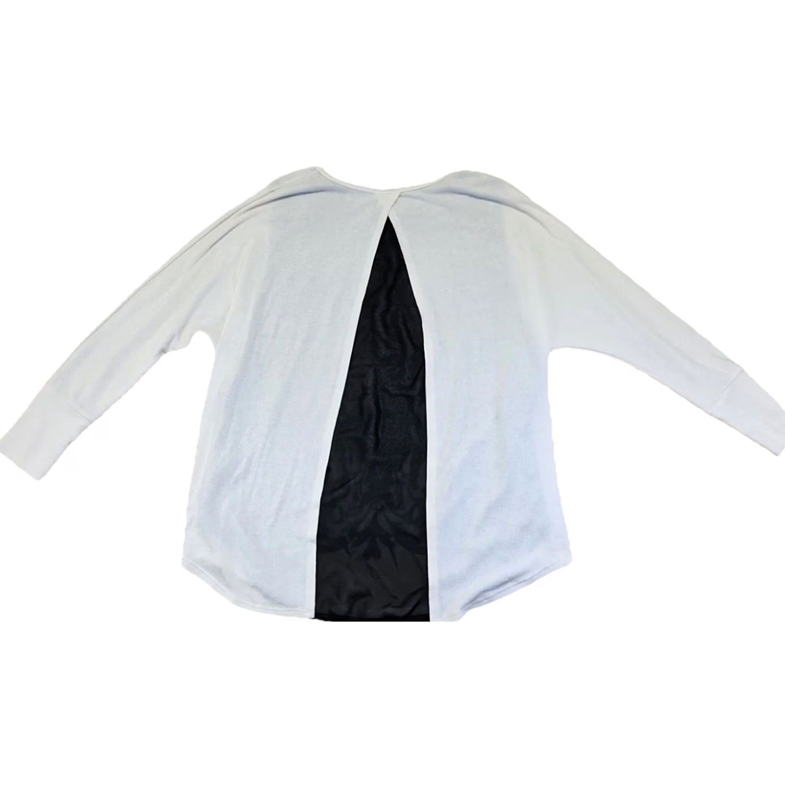 Vintage Vocal Top Blouse XL White Black Baroque Scroll Open Back Dolman Sleeve Glam Womens Size XL / US 12-14 / IT 48-50 - 6 Thumbnail