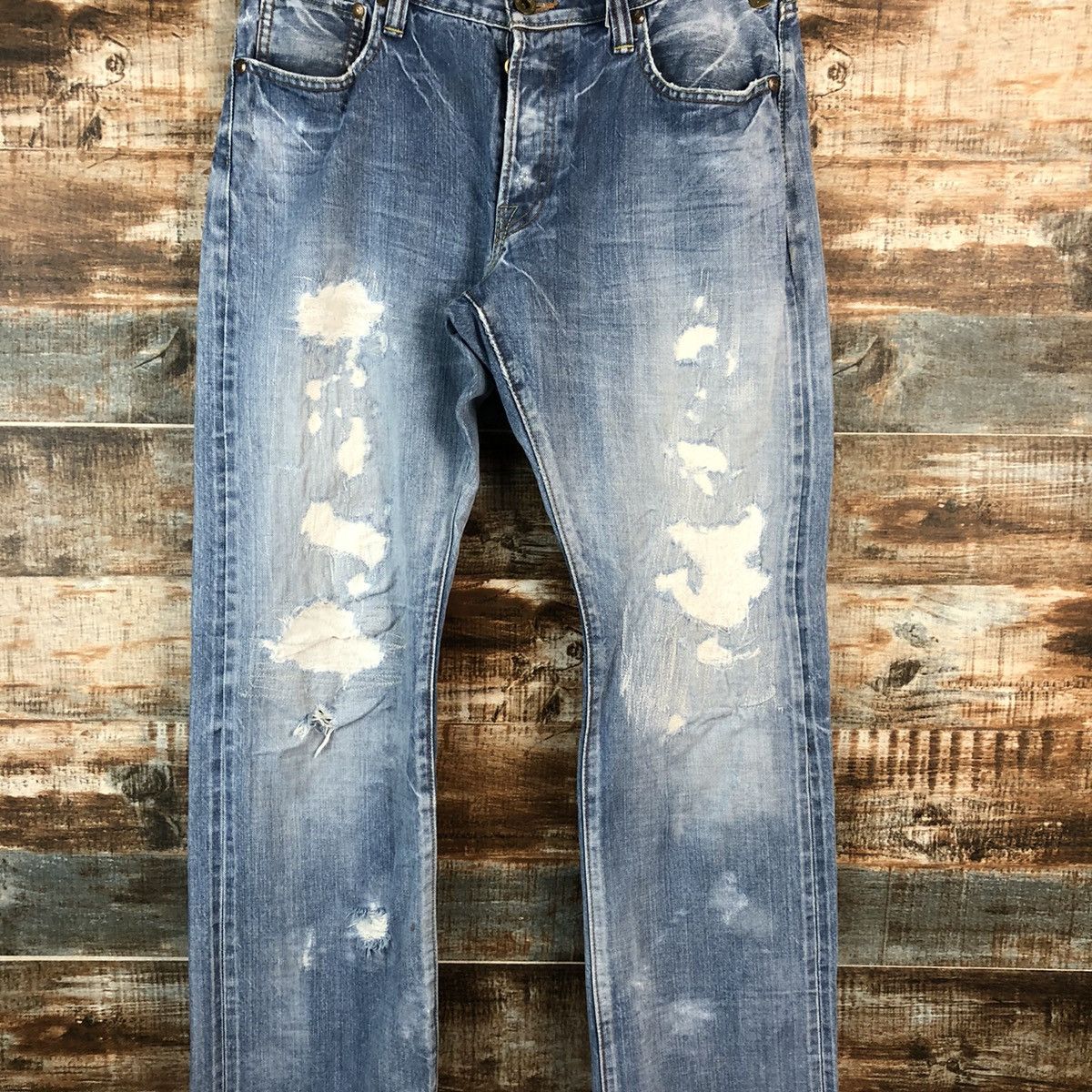 The Superior Labor DL The Superior Labor selvedge Distressed Denim Pants #A2445 Size US 32 / EU 48 - 5 Thumbnail