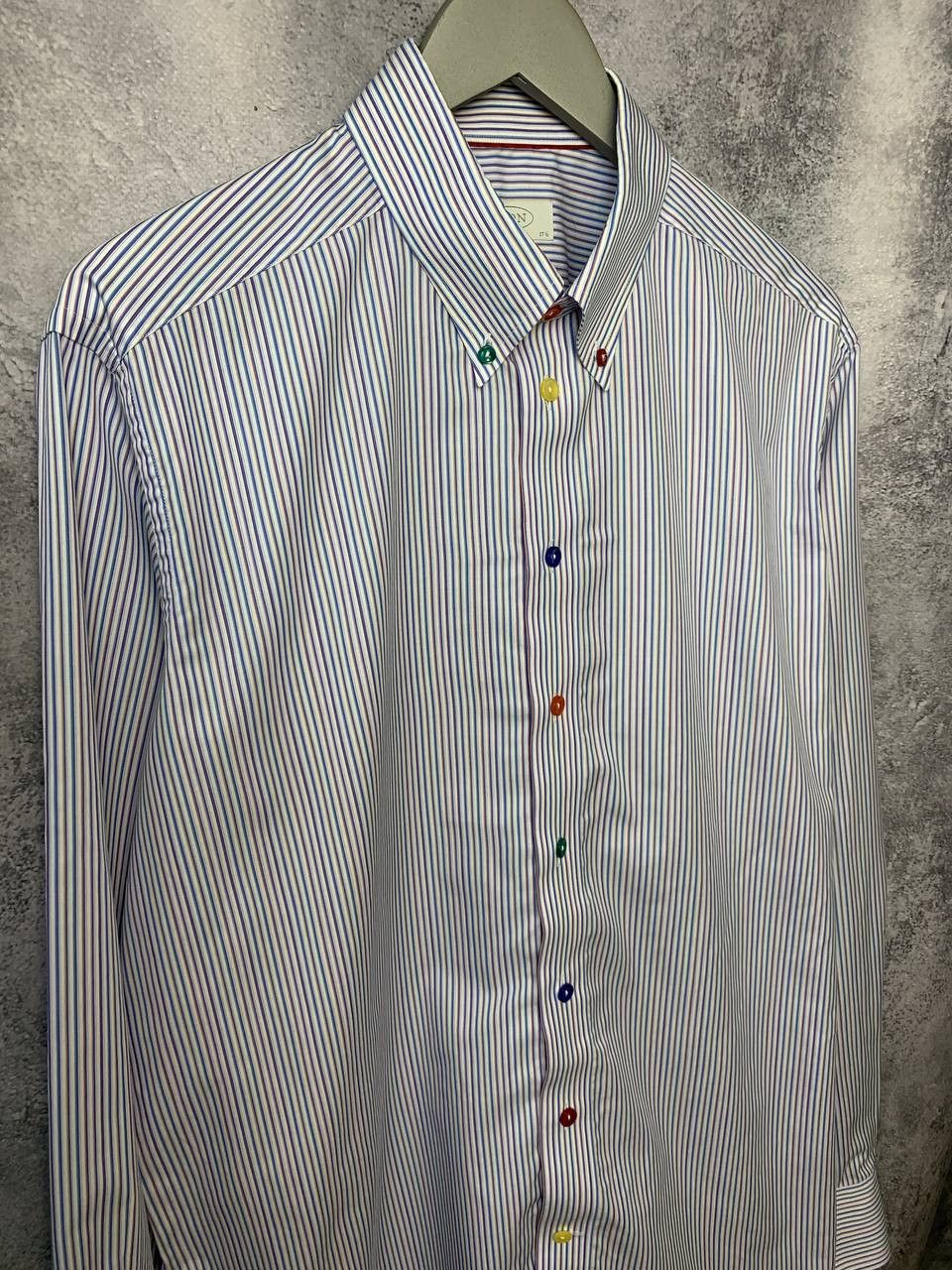Eton ETON Contemporary Striped Shirt Multicolor Buttons Luxury Size US XL / EU 56 / 4 - 4 Thumbnail