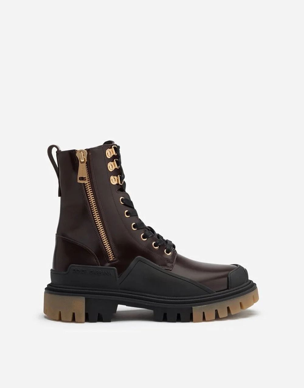 Dolce & Gabbana o1y0825 Leather Ankle Boots in Dark Brown/Black Size US 4 / IT 34 - 1 Thumbnail