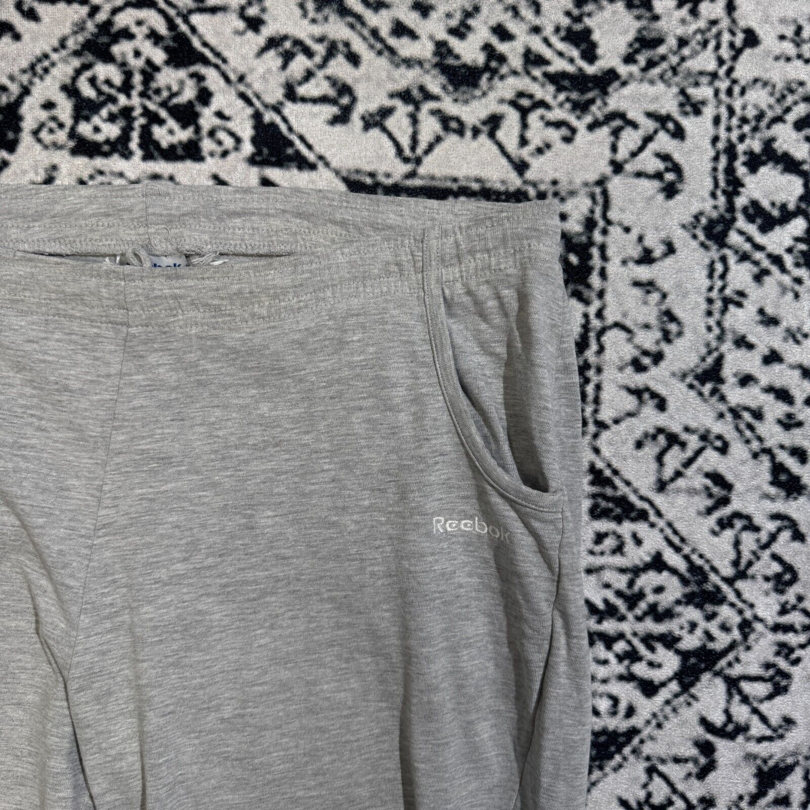 Reebok × Vintage Vintage Reebok Gray Cotton Sweatpants Size XL 90s Archive Size US 36 / EU 52 - 6 Thumbnail