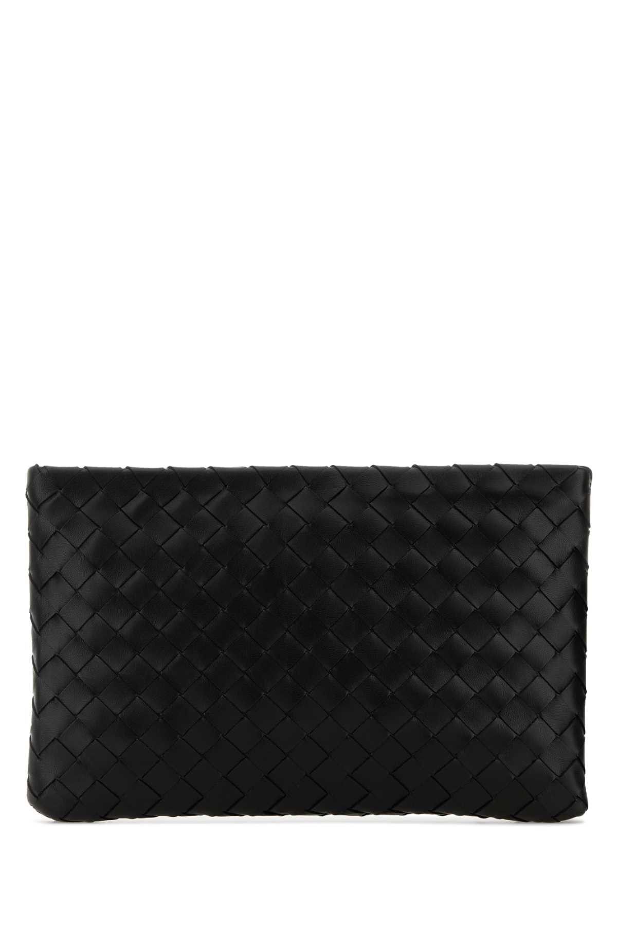 Bottega Veneta Black Leather Medium Clutch Size ONE SIZE - 1 Thumbnail