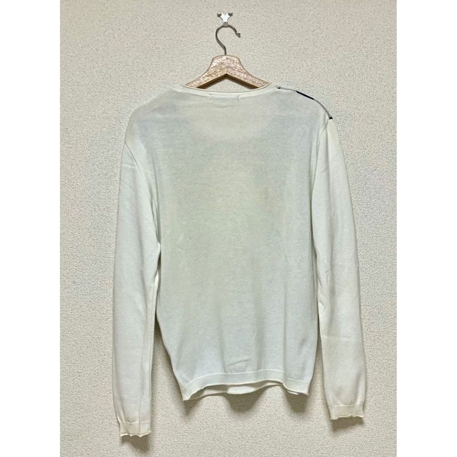Issey Miyake ISSEY MIYAKE KNIT SIZE M WHITE COTTON USED MEN 2011AW INK SPLATTER MATERIAL Size US L / EU 52-54 / 3 - 2 Thumbnail