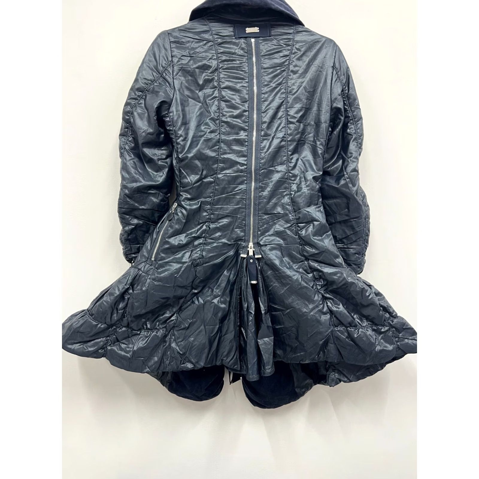 Vintage HIGH USE Jacket Coat Women L Dark navy USA Logo Casual Party/Cocktail Modern Coat Ladies Size L Size L / US 10 / IT 46 - 5 Thumbnail