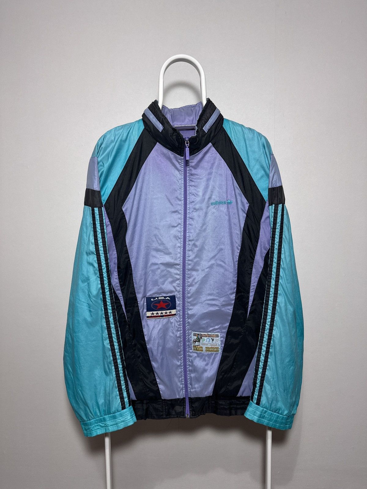 Adidas Vintage Adidas Nylon Zip Track Jacket USA Size US L / EU 52-54 / 3 - 2 Thumbnail